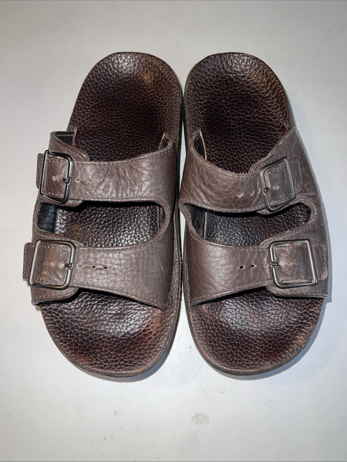 Walk the Walk by Ana-Tech Brown Leather Buckle Sandals Women’s 39 sz 8