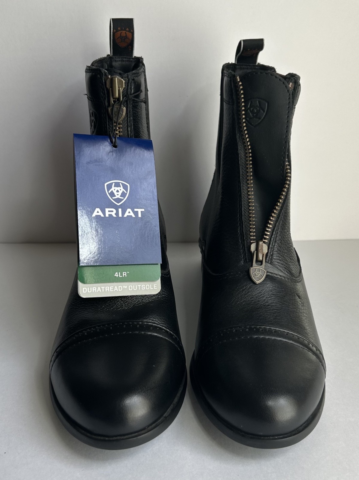 NWT Ariat Women’s Heritage Breeze Zip Paddock Boots Black Leather 9.5