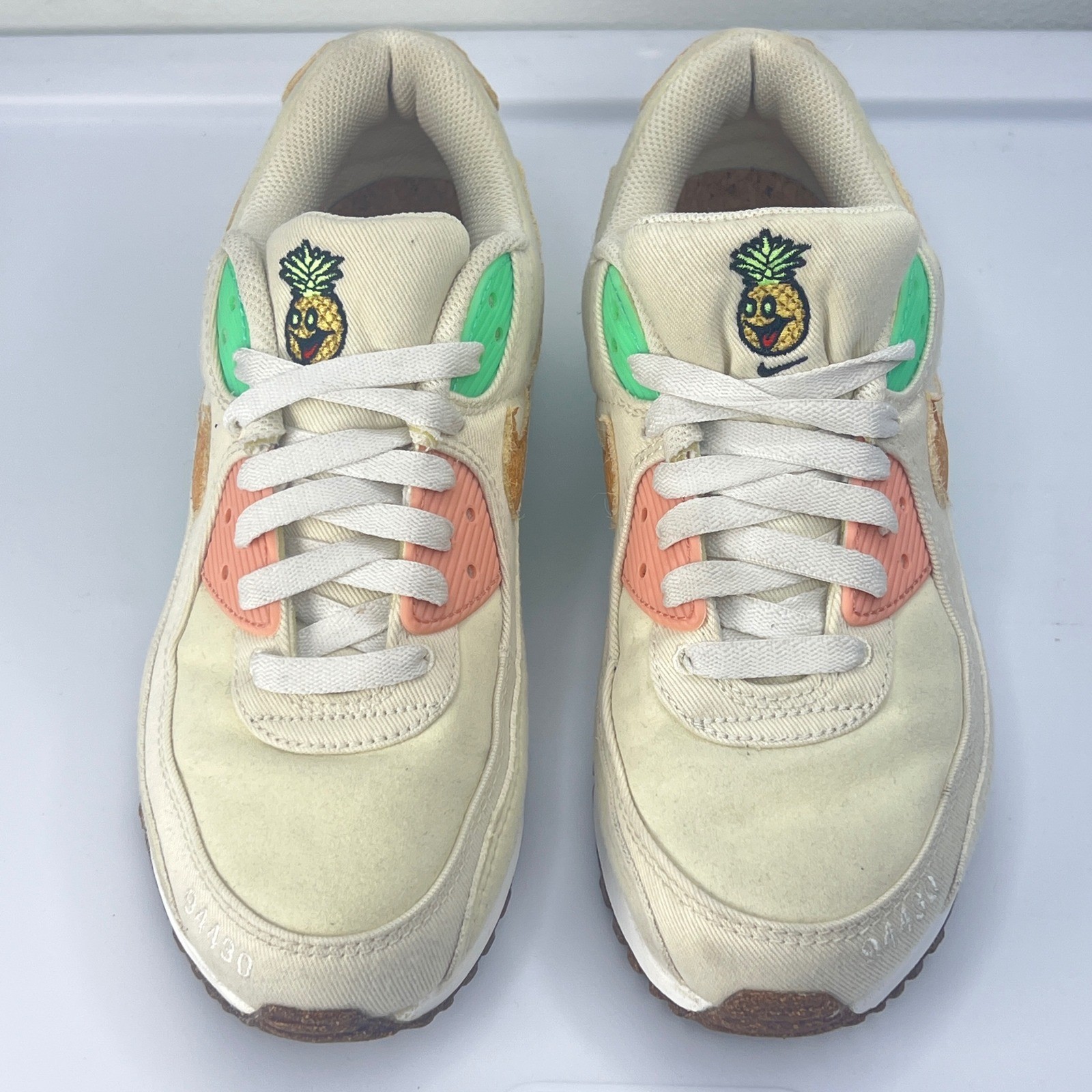 Nike Air Max 90 Happy Pineapple Coconut Milk Green Glow DC5211-100 Womens 8.5