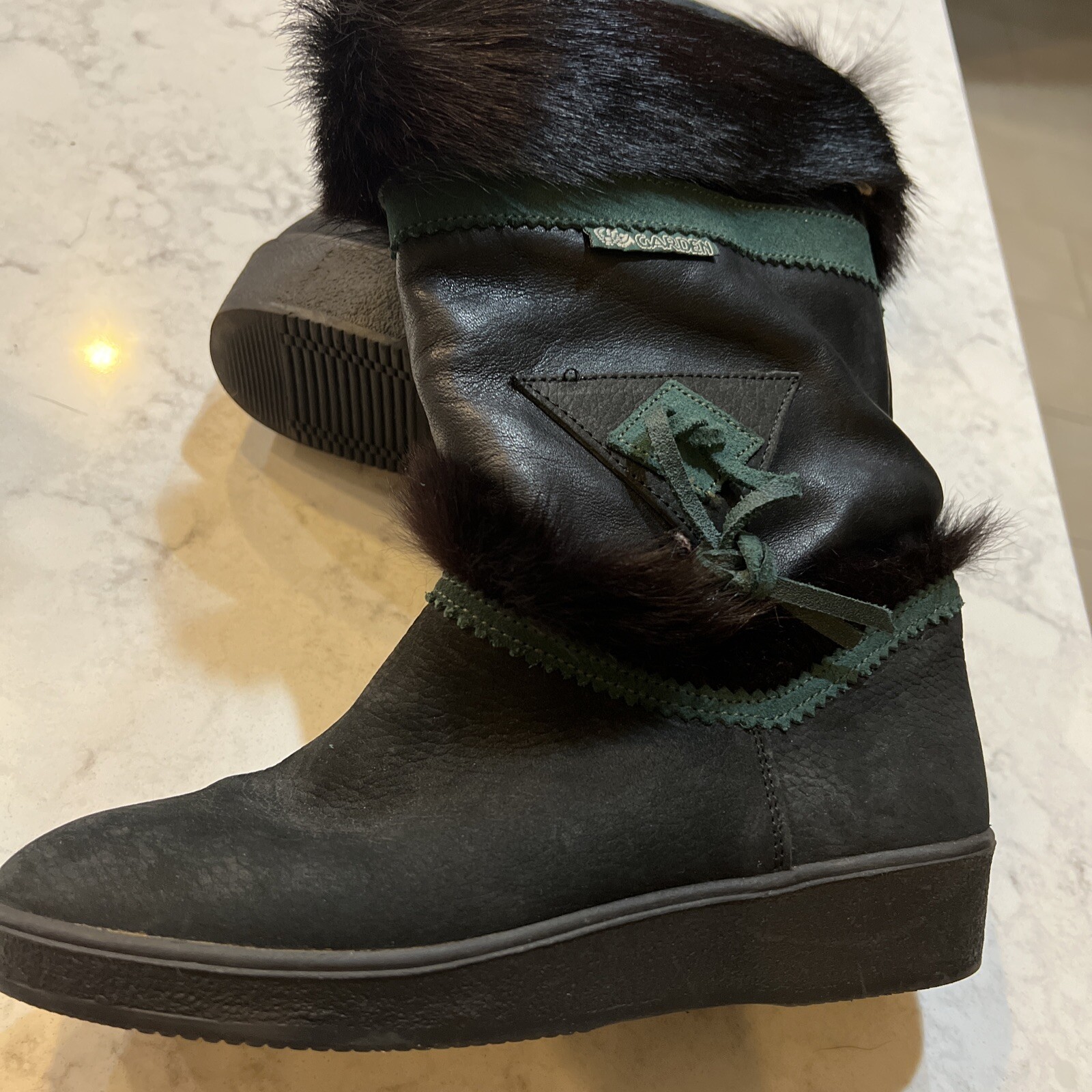 Garden Sport Italy Black Deer Fox Apres Boots Sz 37