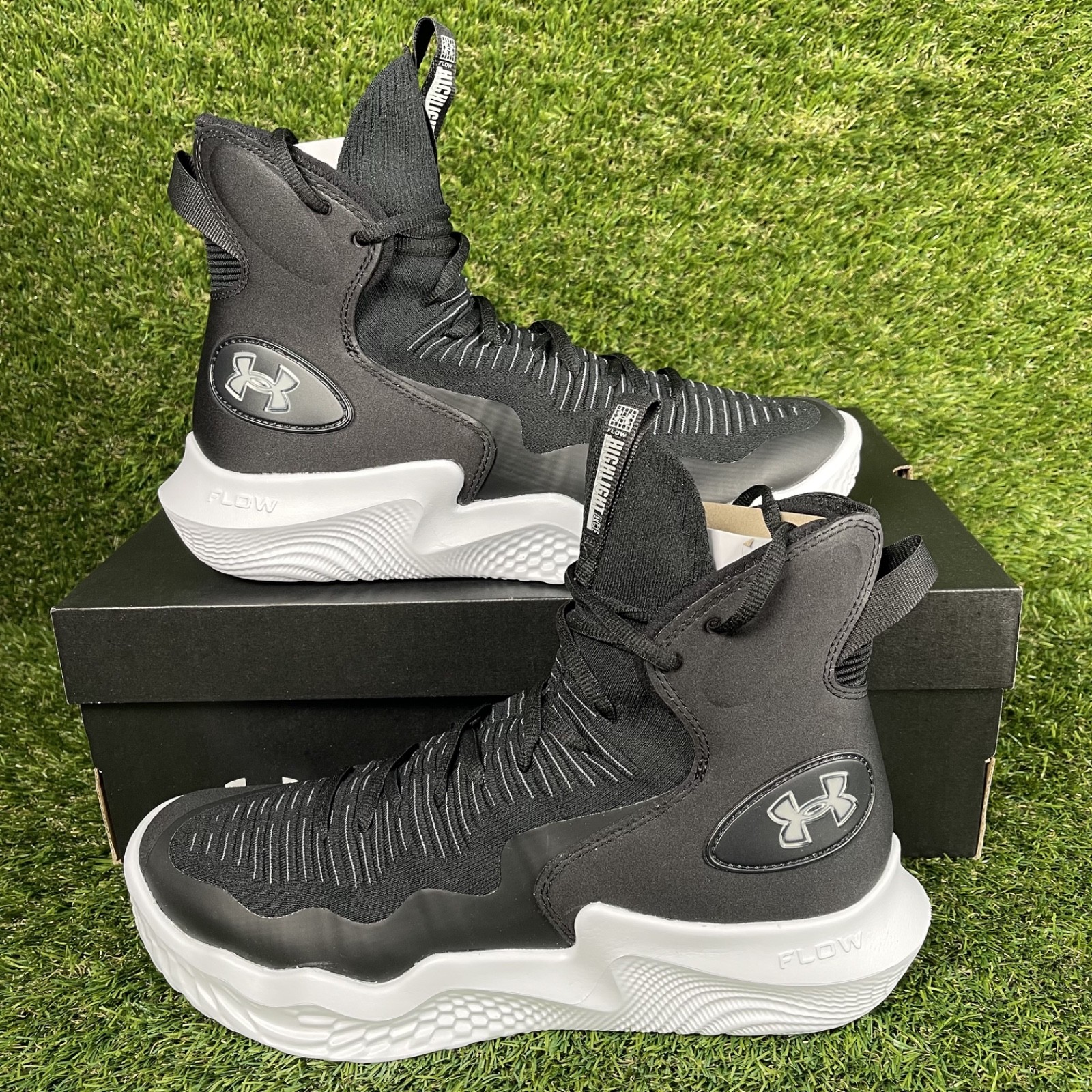 Under Armour Flow Highlight Ace Women’s 12 Volleyball Shoe High Top Black NIB