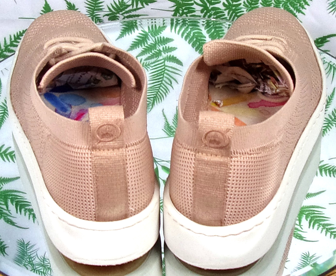 BORN SUNBURST PINK BLUSH FABRIC SNEAKERS SLIP ONS COMFORT SHOES US WOMENS SZ 7 M