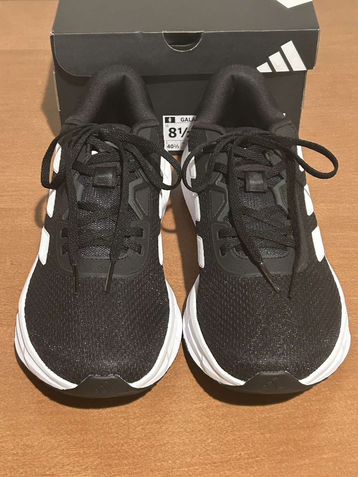 Adidas Galaxy 7 Running Shoes Women’s Size 8.5 Black White Sneakers NWT Box