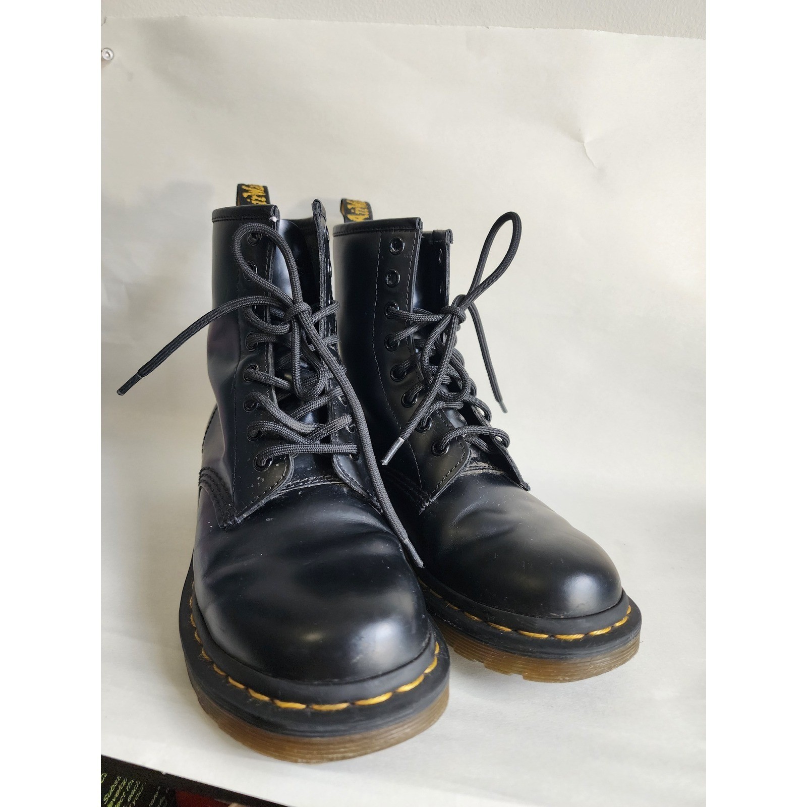 Dr. Martens 1460 Black Patent Leather 8-Eye Boots Women’s Size 6 EU 37