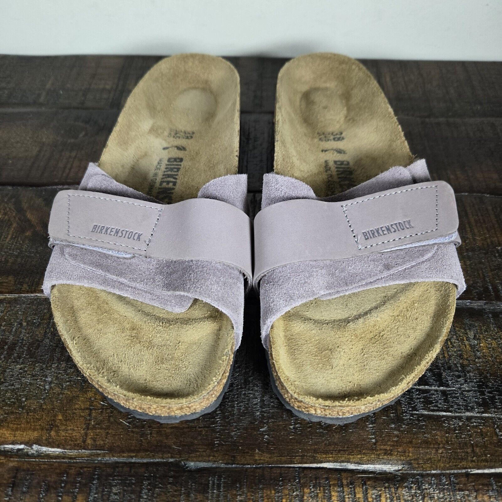 Birkenstock Oita Womens Size 7 EU 38 Narrow Sandals Single Strap Purple Brown