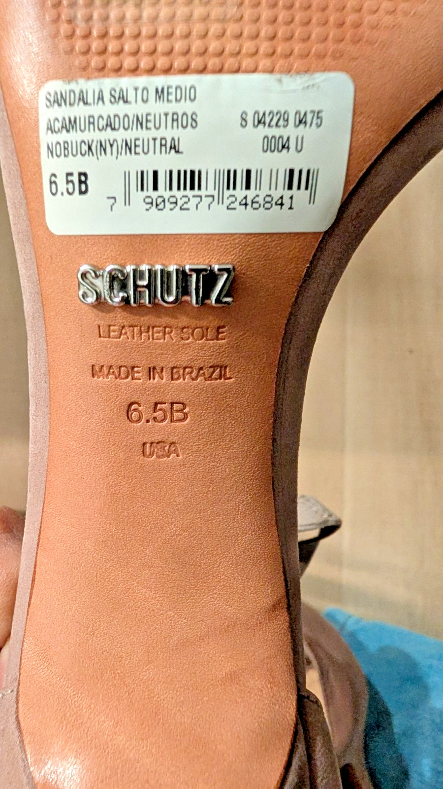 New Light Beige Schultz Strap Heels US 6.5B Leather Peep Toe Kitty New Soft