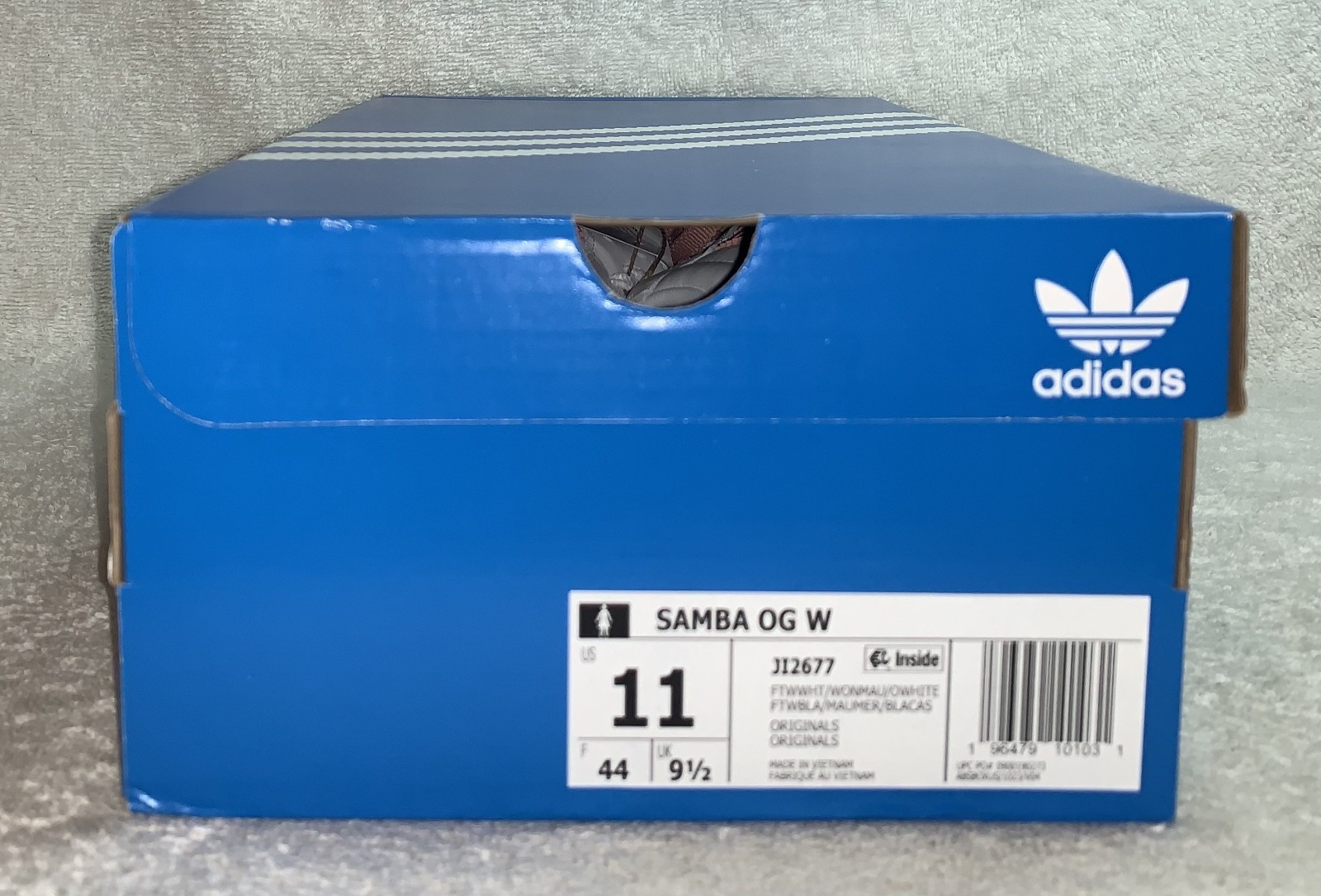 ADIDAS ORIGINALS SAMBA OG W CASUAL SNEAKERS WOMENS SZ 11 WHITE MAUVE JI2677 NIB