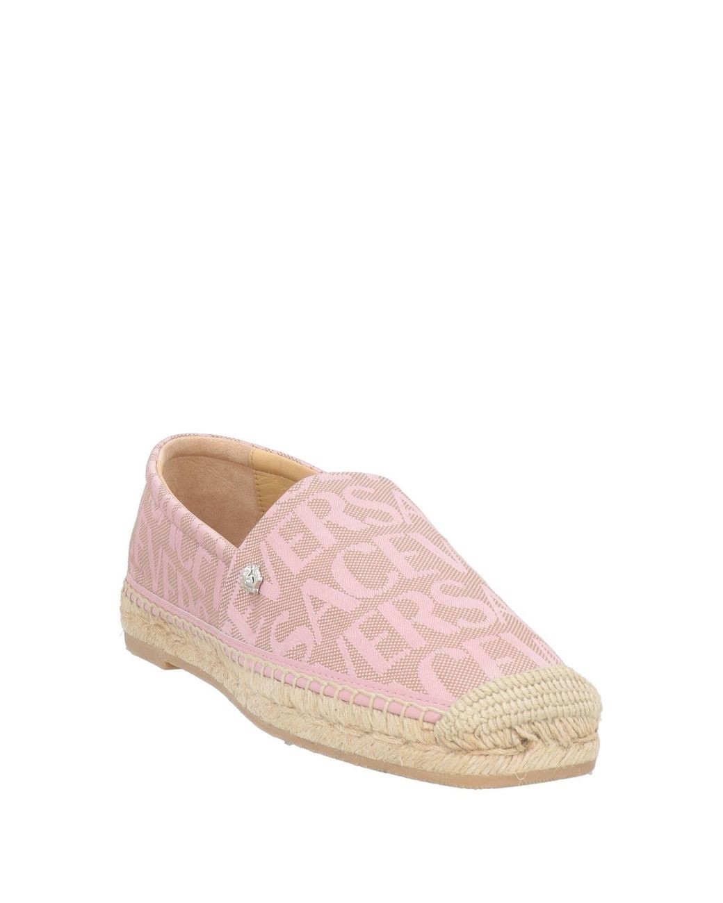 Versace Women’s Espadrilles Tes. Jacquard All Over Beige+Baby Pink New