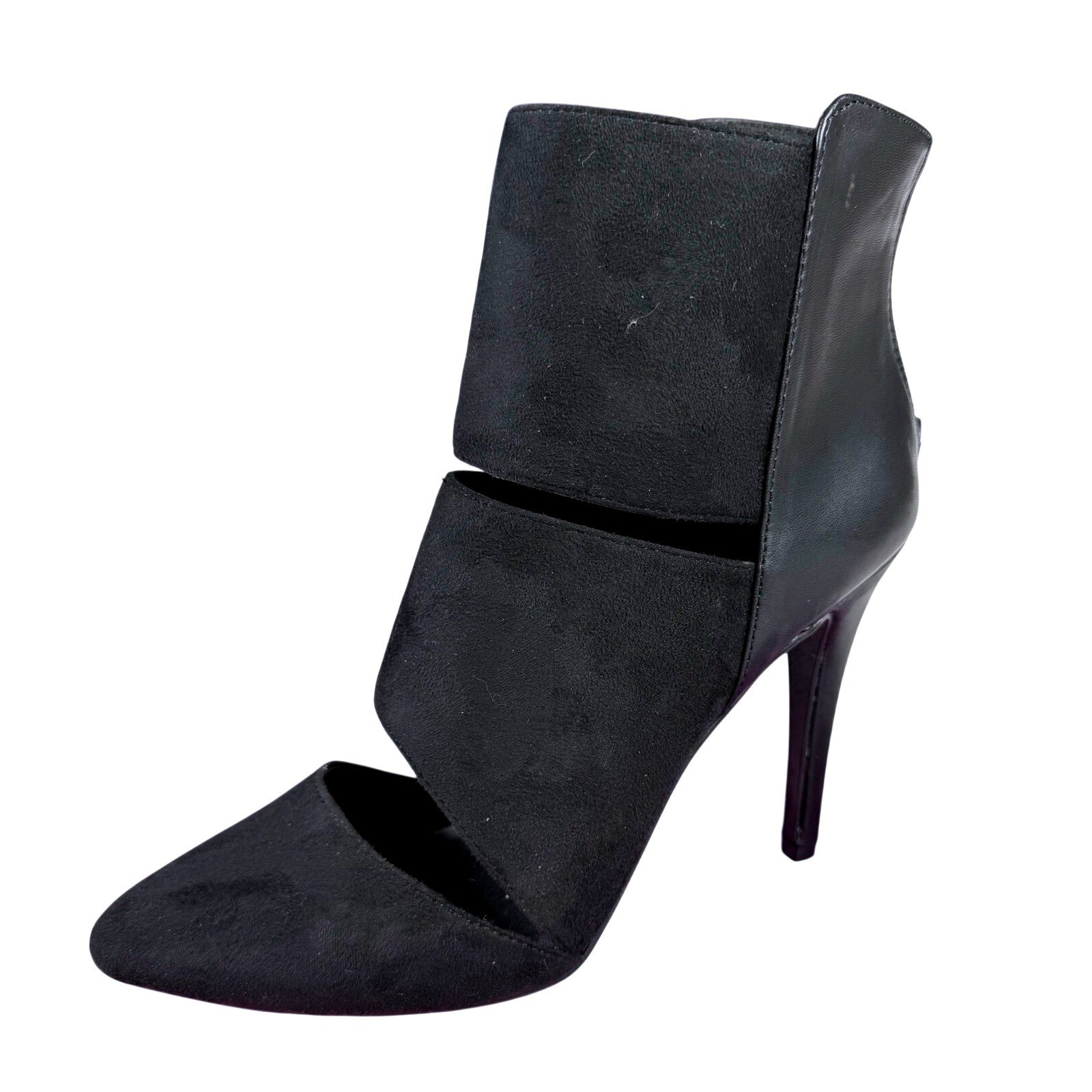 NIB Paprika Ainsley Black Cutout Ankle Boots Stiletto Heel Women’s Size 8.5M