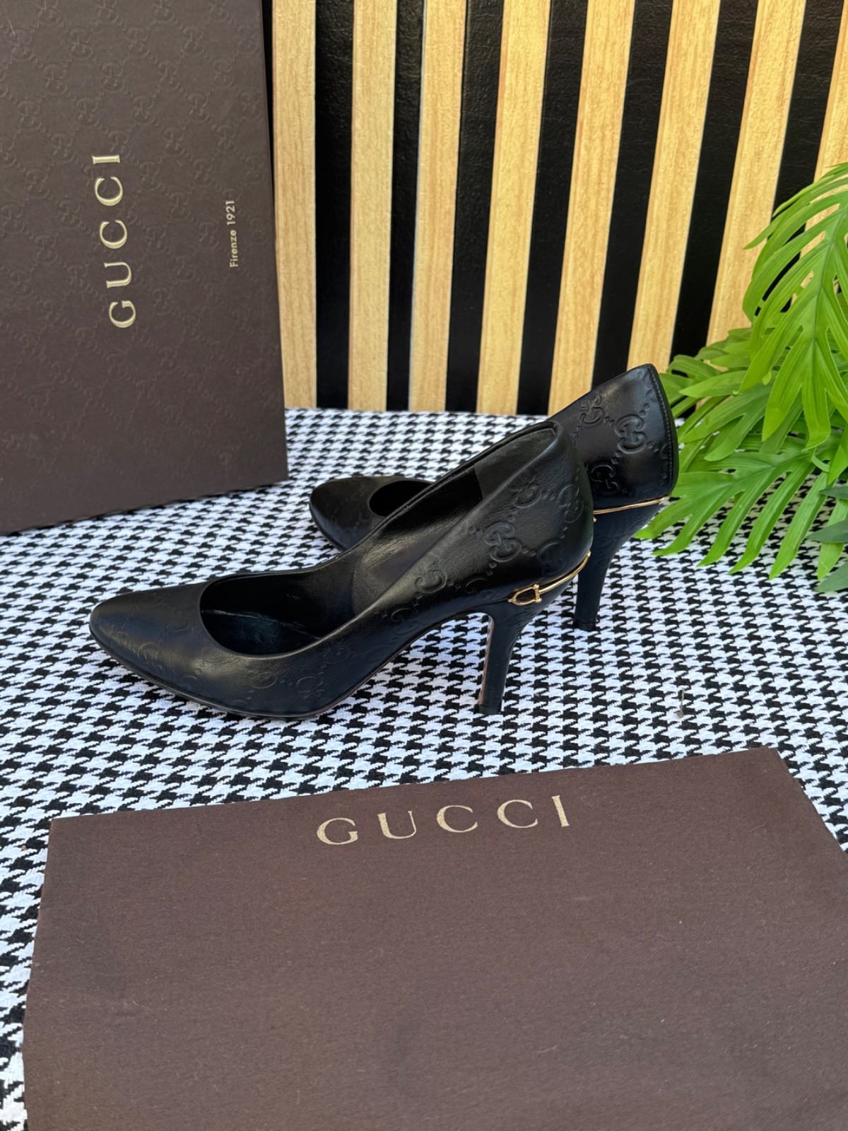 Gucci Women’s Shoes Leather Guccissima Heel 310184 Size US 6 / IT 36 / EU 36