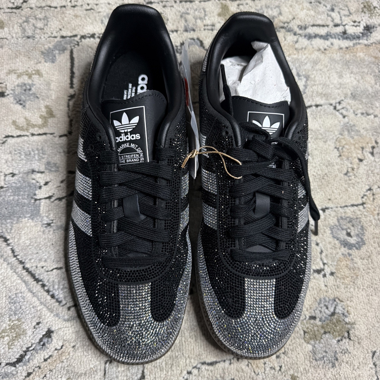 Women’s Size 8.5 adidas Originals Samba OG Rhinestone Core Black IH9052 New