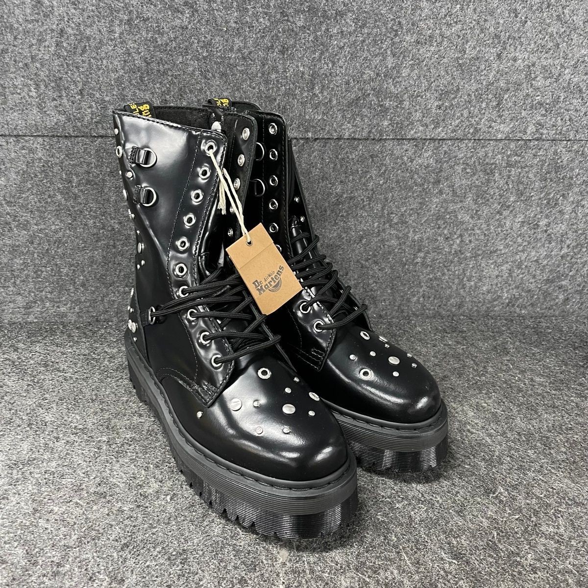 DR.MARTENS Jadon Hi Studded Buttero Platform Boots Unisex Size M9/W10