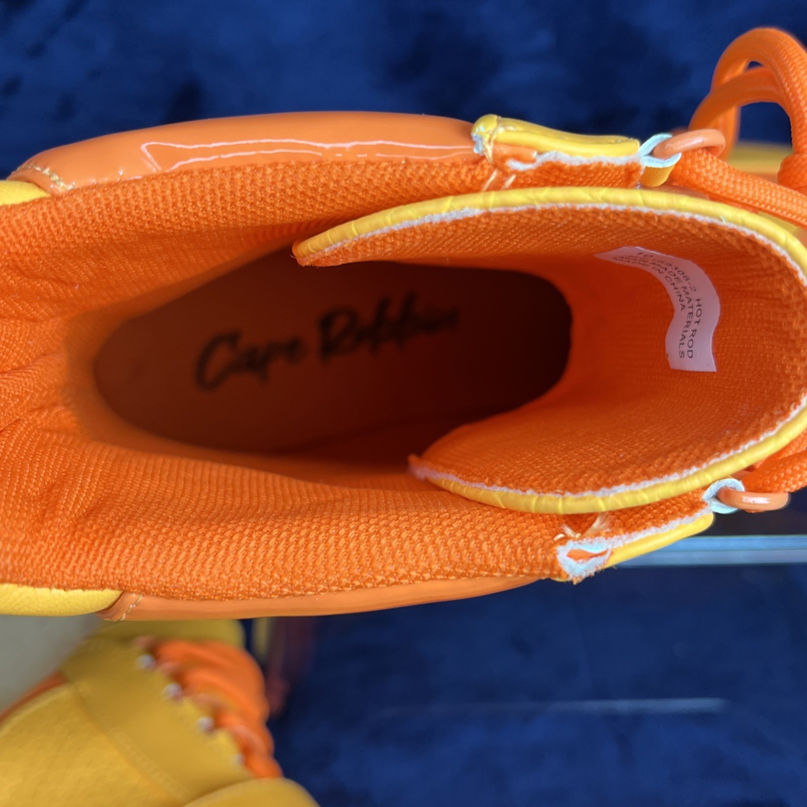 Cape Robbin Hot Rod Neon Orange Chunky Combat Boot US 10 Festival Streetwear NEW