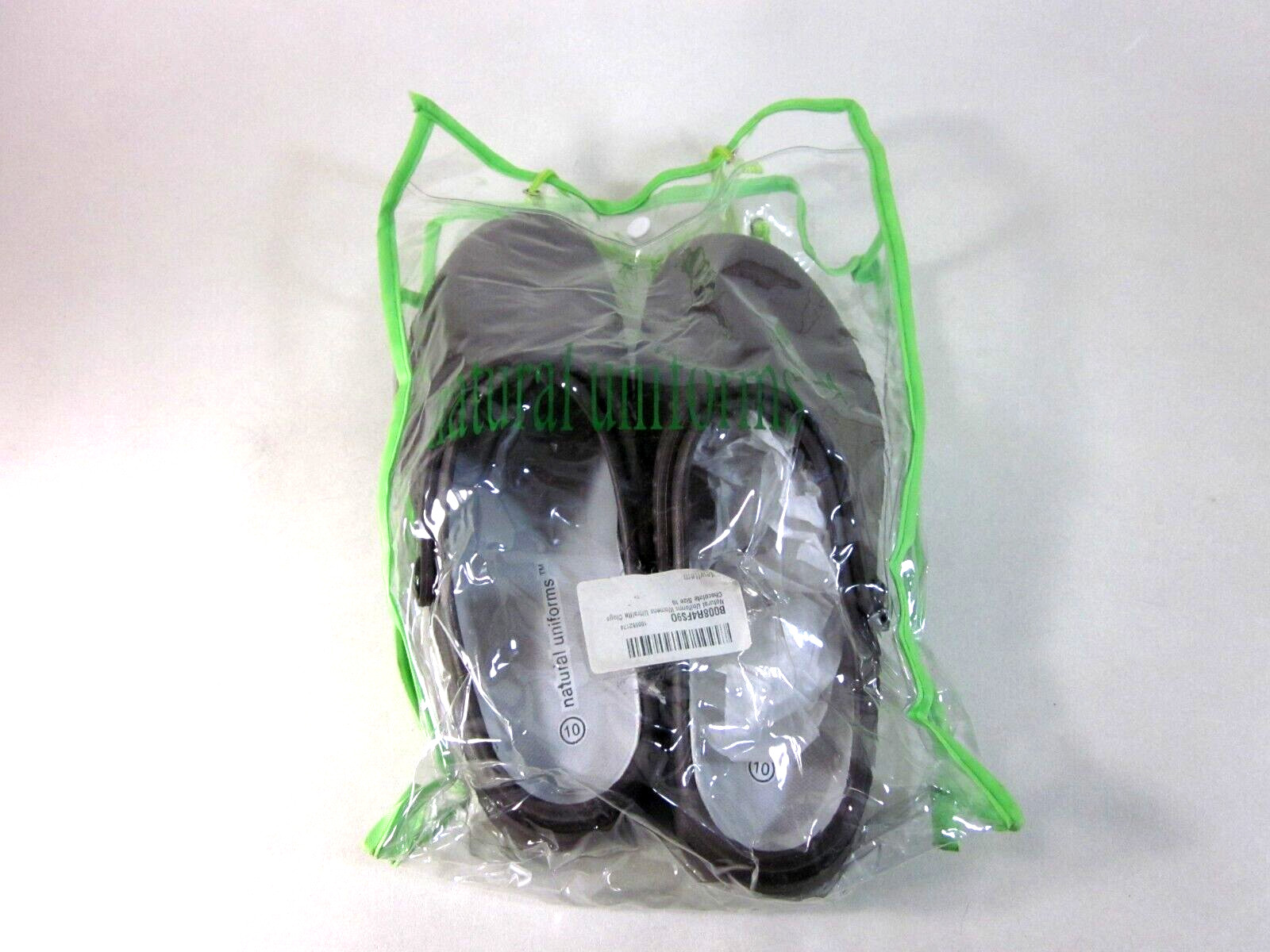 NATURAL UNIFORMS WOMENS ULTRALITE CLOGS WITH STRAP,BROWN,US SIZE 10,NEW