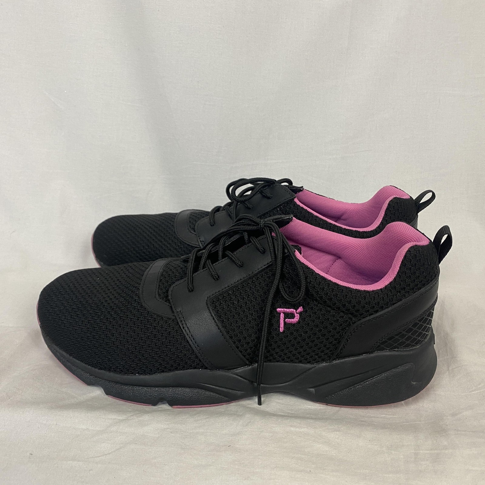 Propet Shoes Womens 13 4E Black Pink Sneakers Extra Volume Orthotic Diabetic
