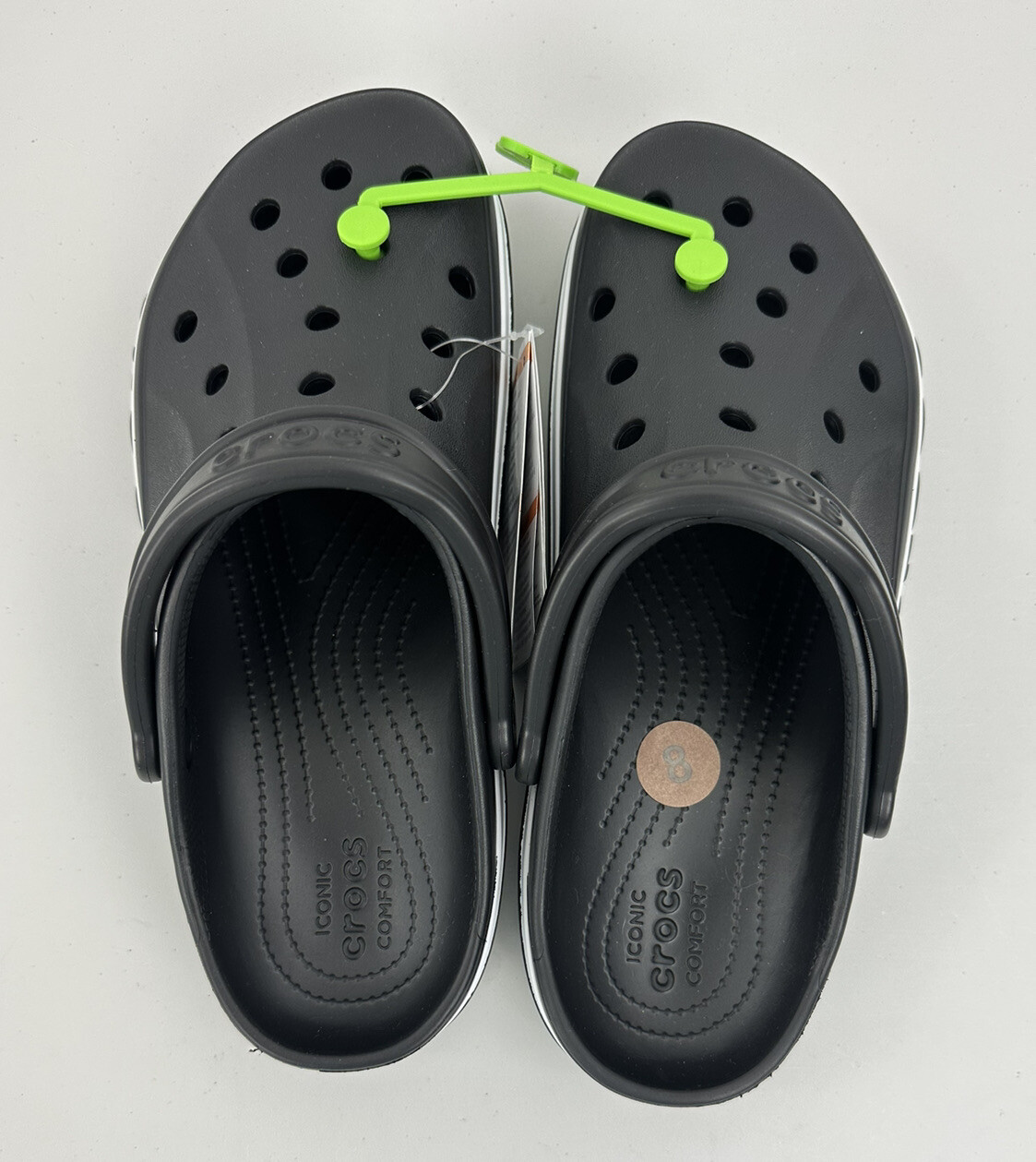 Crocs Bayaband Clog Unisex Women’s US Size 10 Black & White 205089-066 NWT