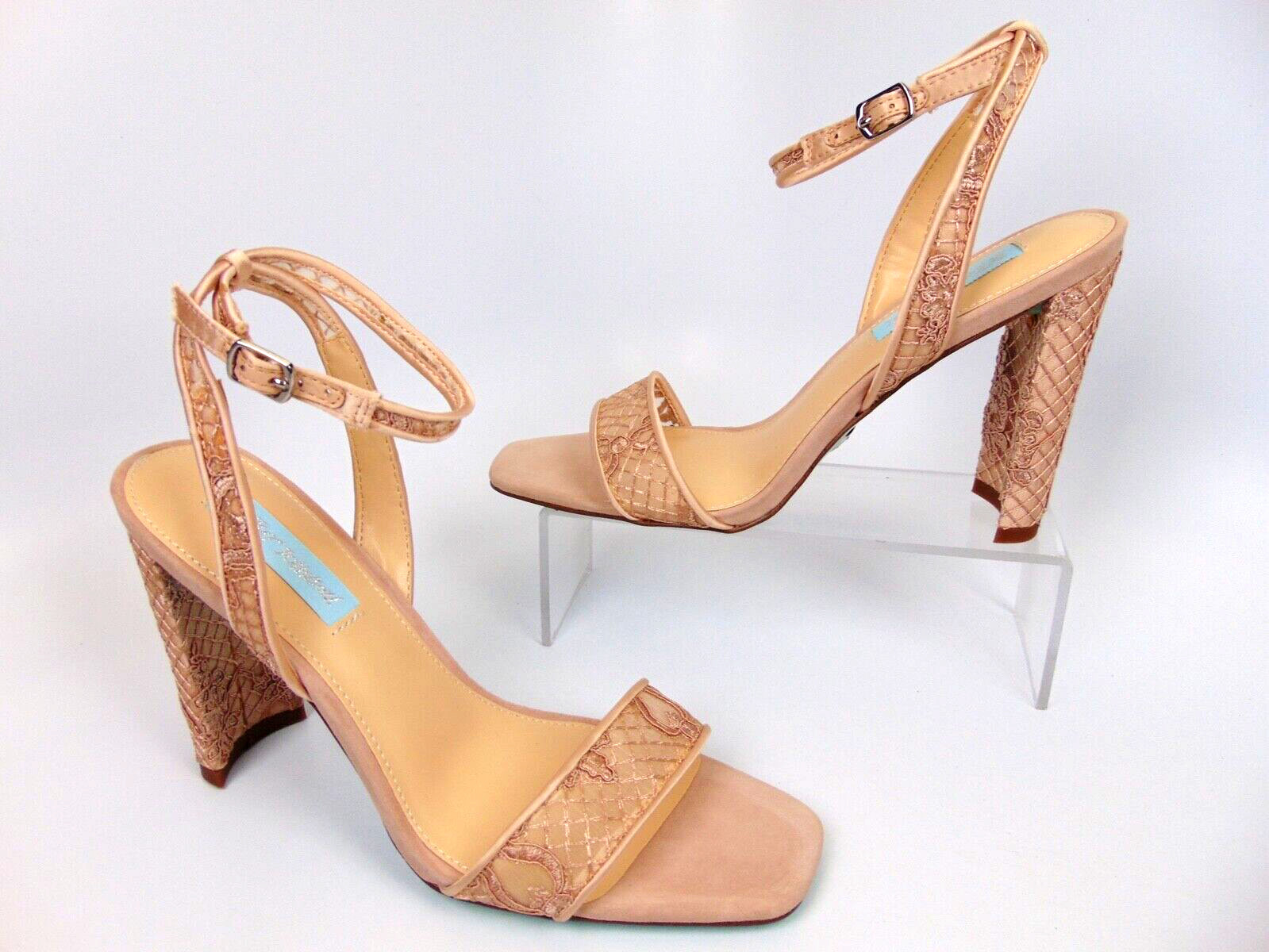 NEW! Betsey Johnson KANI Women Evening Heels Dress Sandals Size 9.5 M, Pale Nude