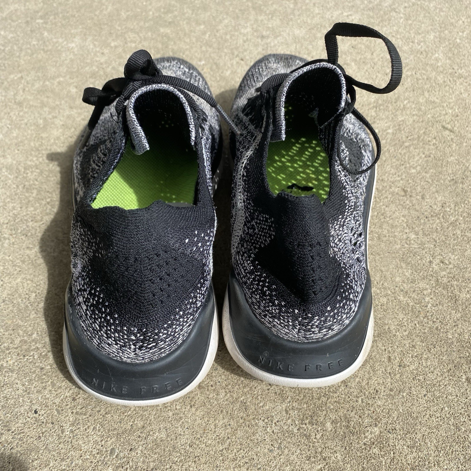 Nike Free Run Flyknit 2018 Running Shoe Sneaker Gray 942839-101 Women Size 7.5
