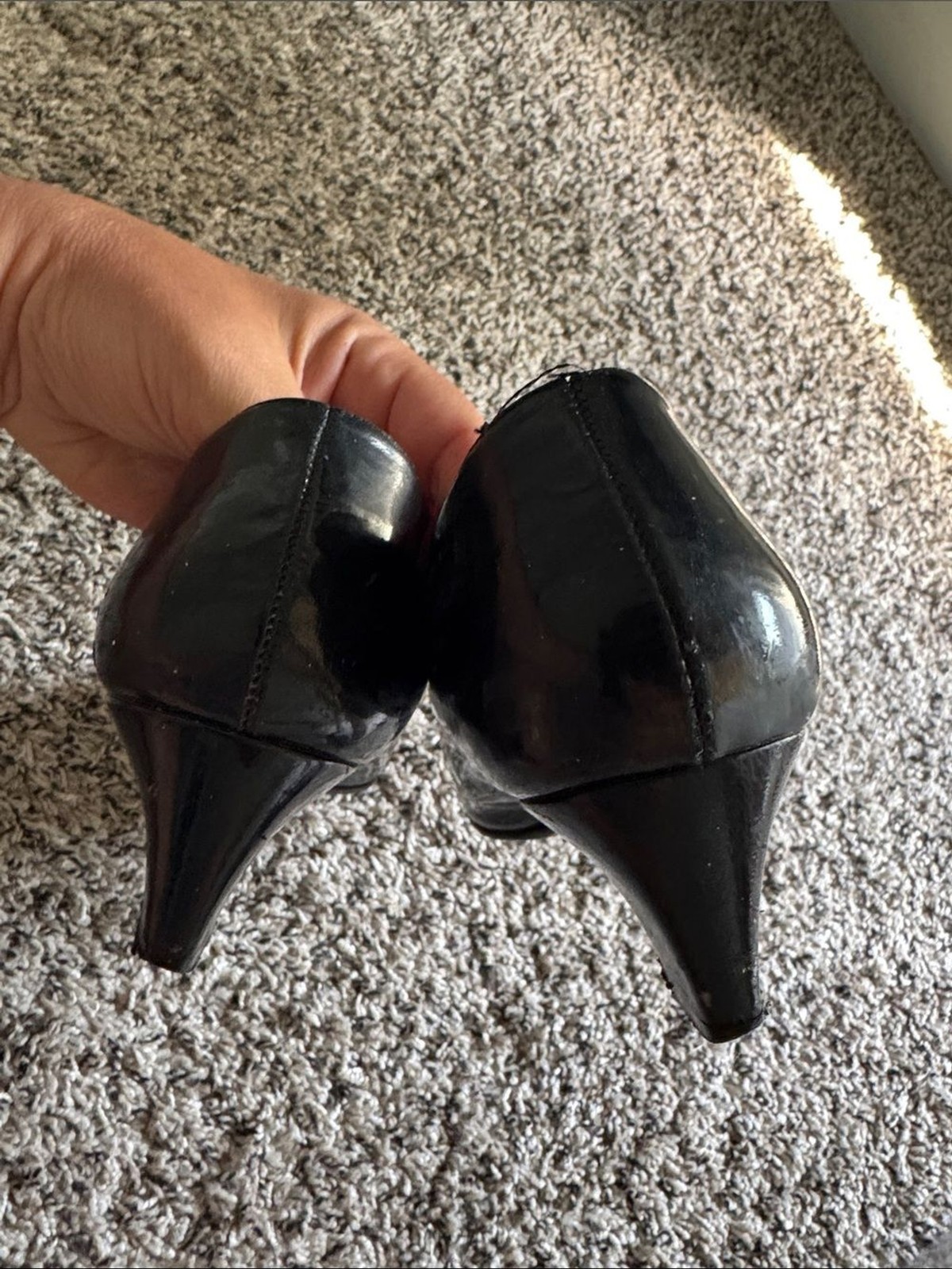 Celebrity patent leather vintage 1960s mod heels 8.5