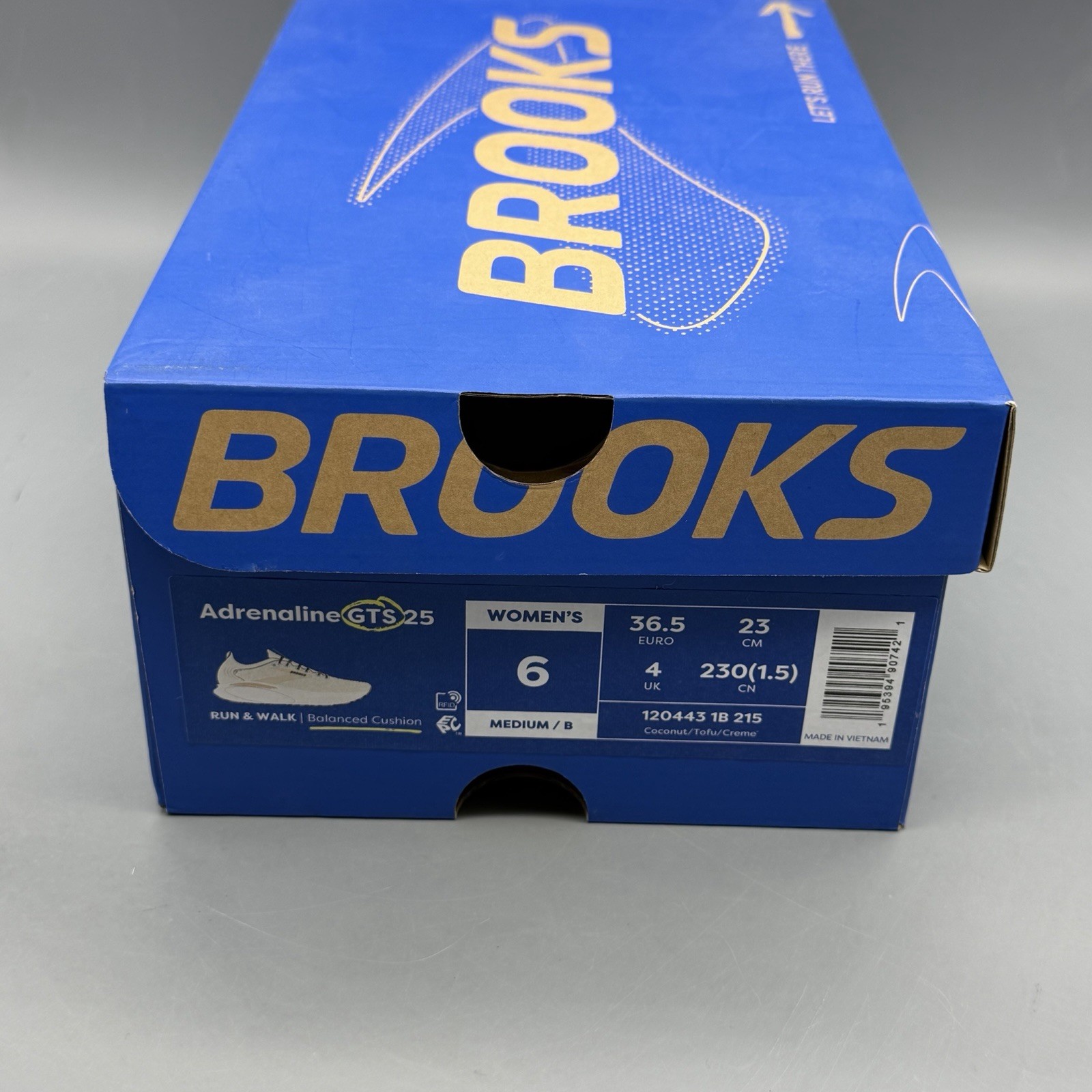 Brooks Adrenaline GTS 25 Women’s 6 B Running Walking Shoes Coconut Crème Leopard