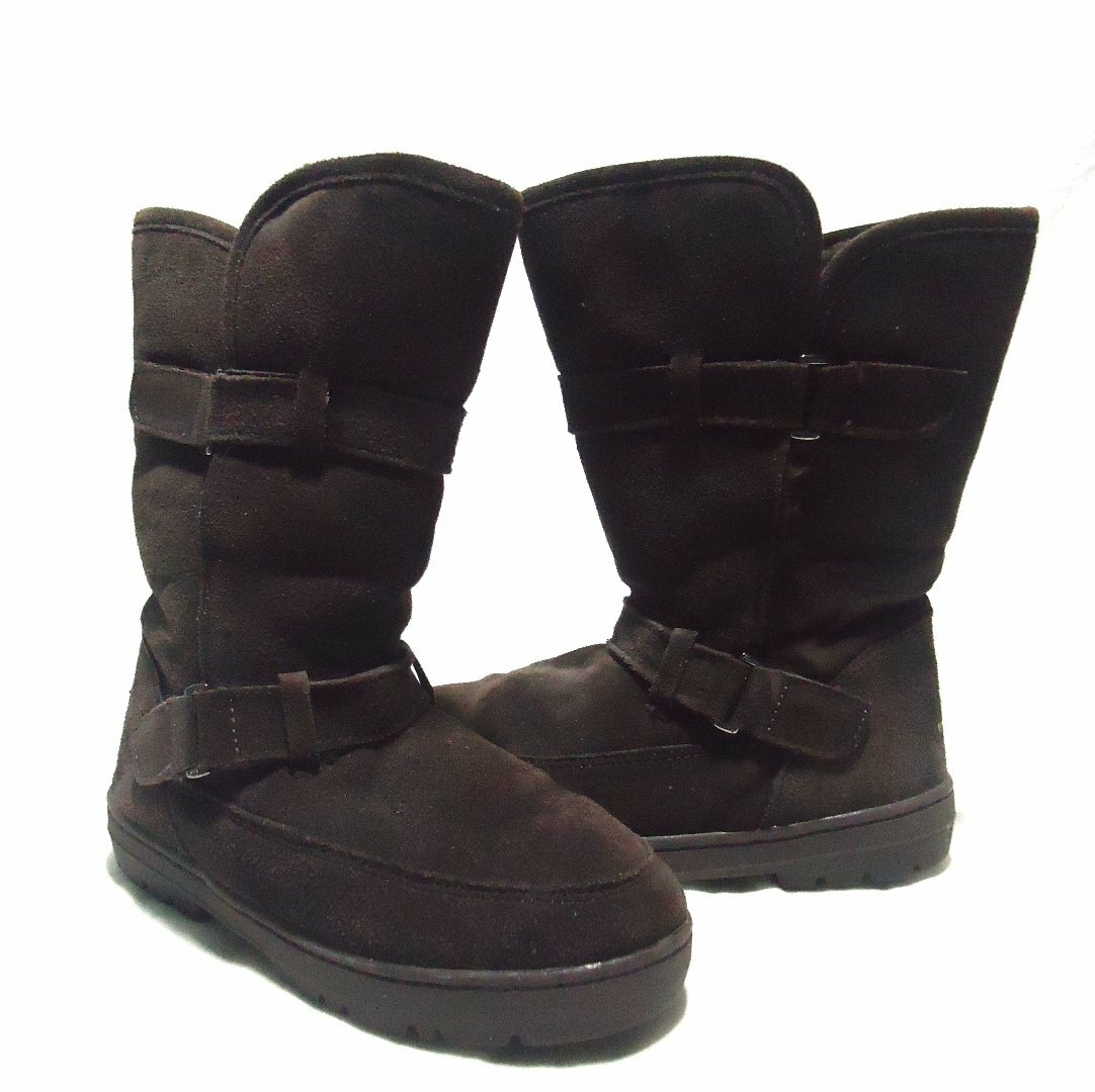👢 Bearpaw Baltia Brown Suede Shearling Weather Boots 2 Sized Right 7 Left 8 👢