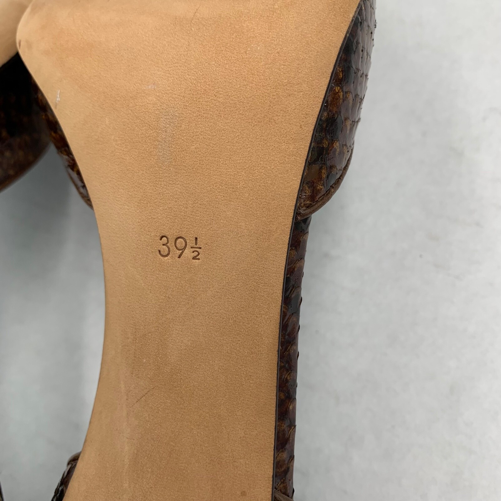 Tracy Reese Snakeskin D’Orsay Round Toe High Heels 39 1/2