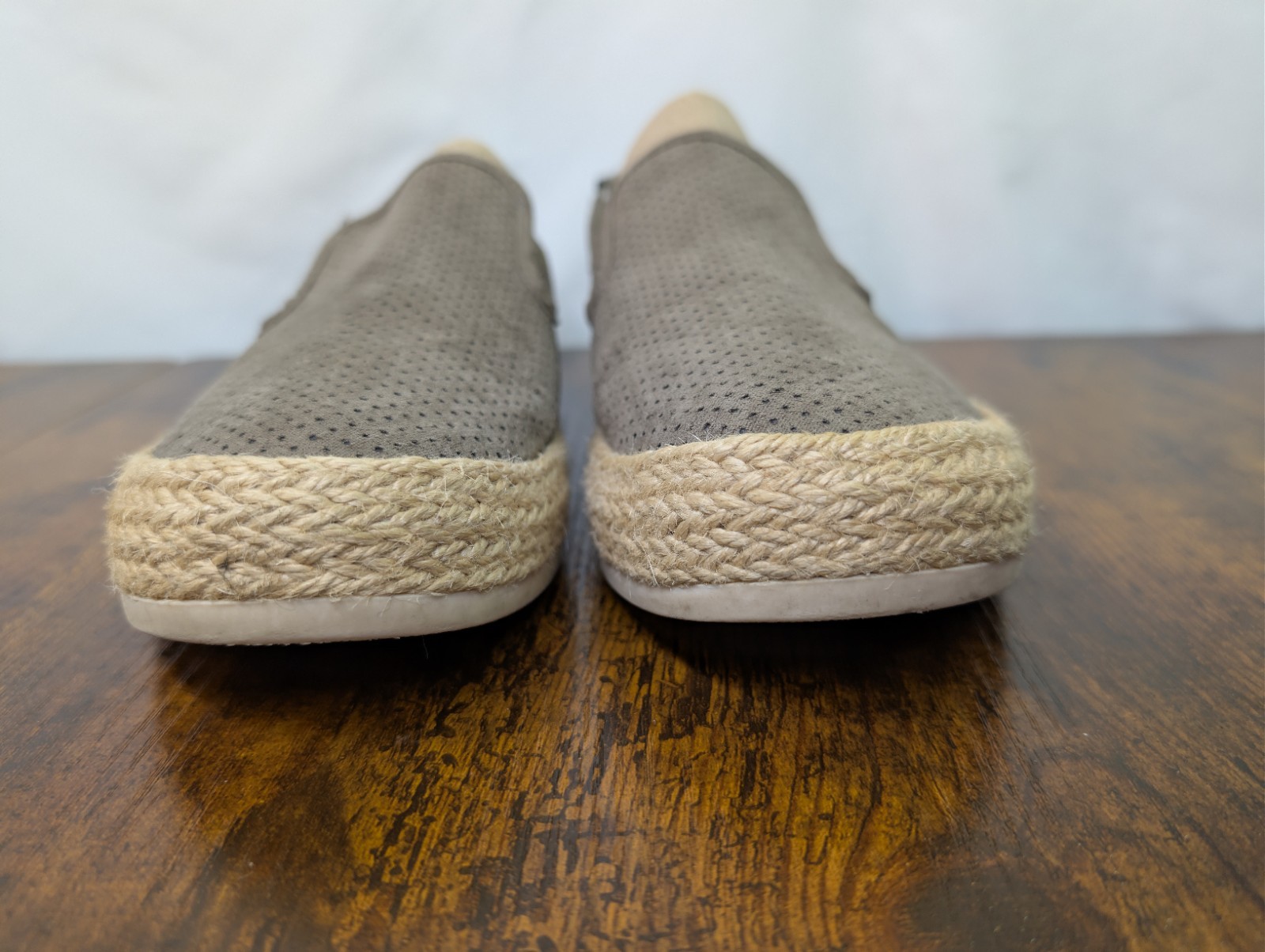 Esprit Nadine Espadrille Flats US 8.5M Tan Faux Suede Textile Uppers Casual Shoe