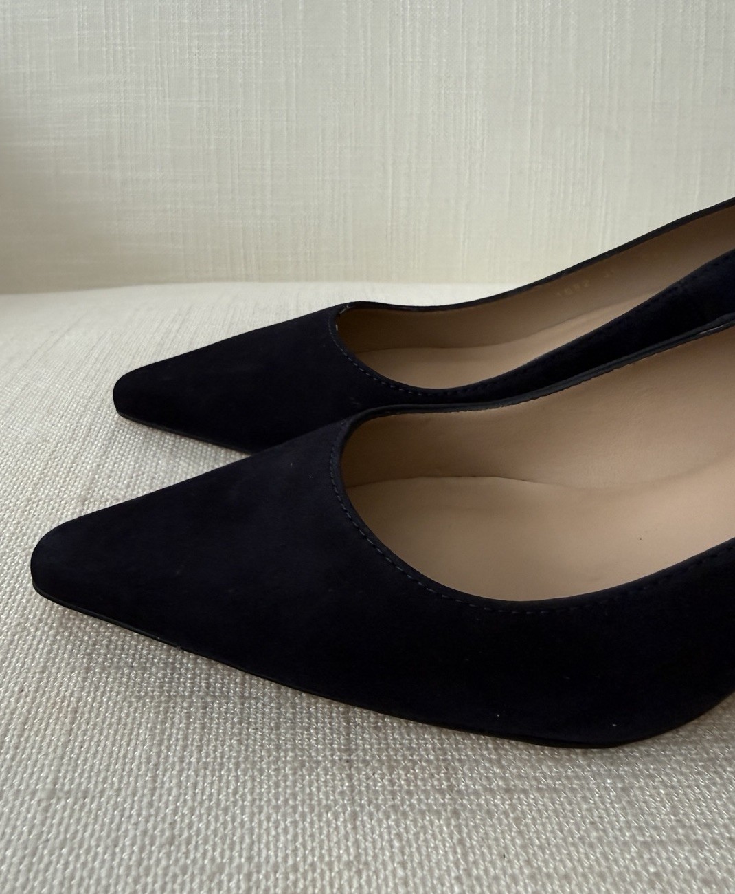 L K Bennett Ava Navy Suede Leather Heels Shoes Size 36 NEW WITH BOX