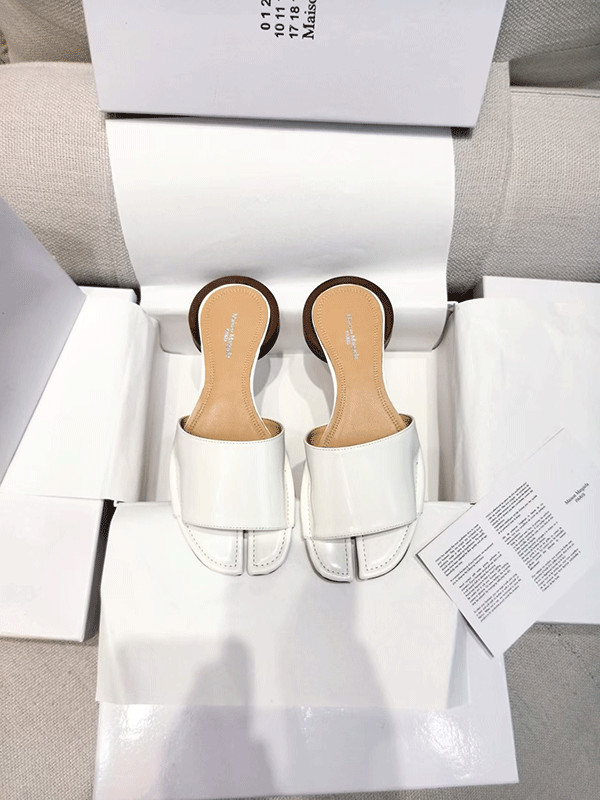 NEW Women’s Margiela Women’s Split Toe Mule French Chunky Heel Retro Open Toe