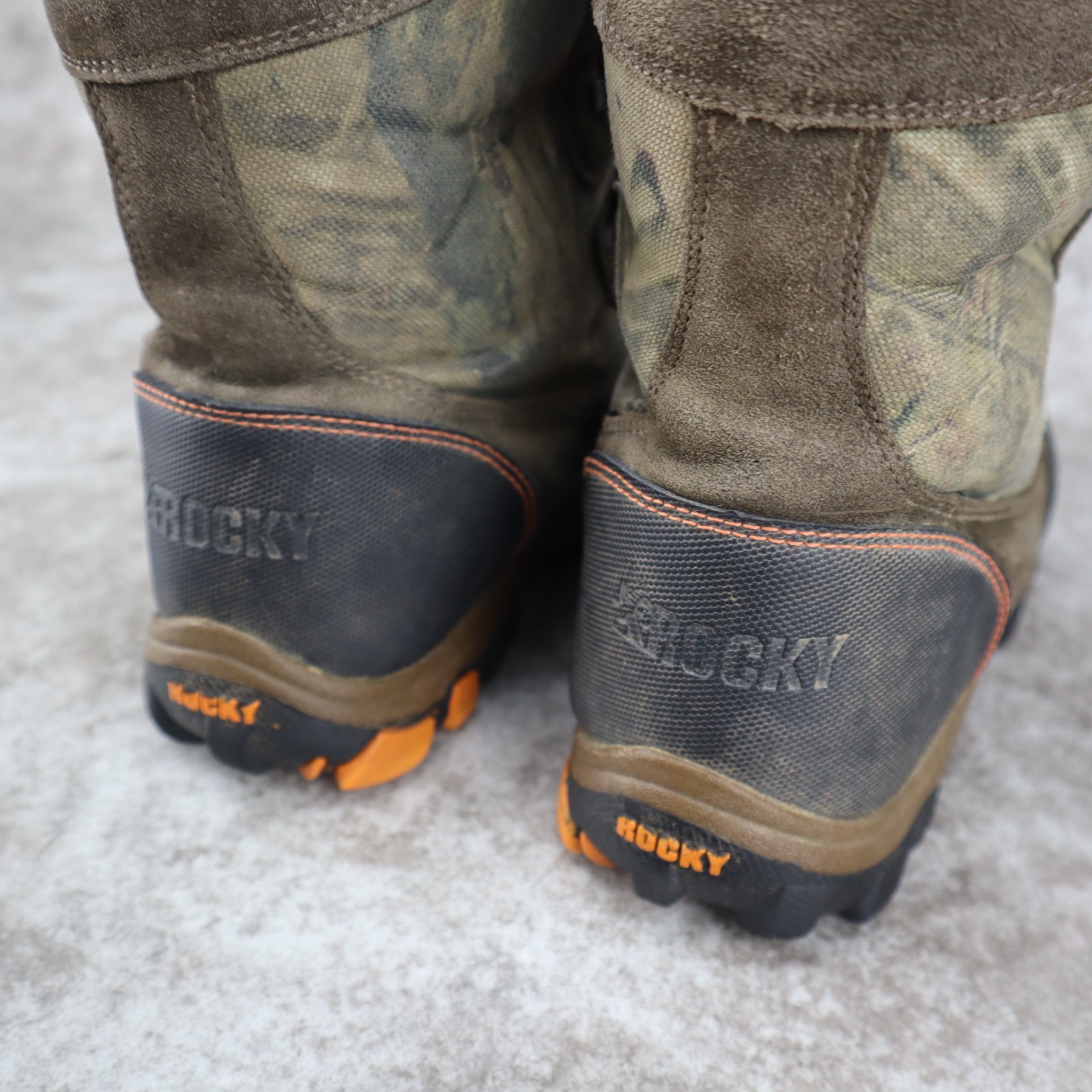Rocky Ram Hunting Boots Waterproof Brown Leather Camo 800g R0044 Kids Size 5.5 M