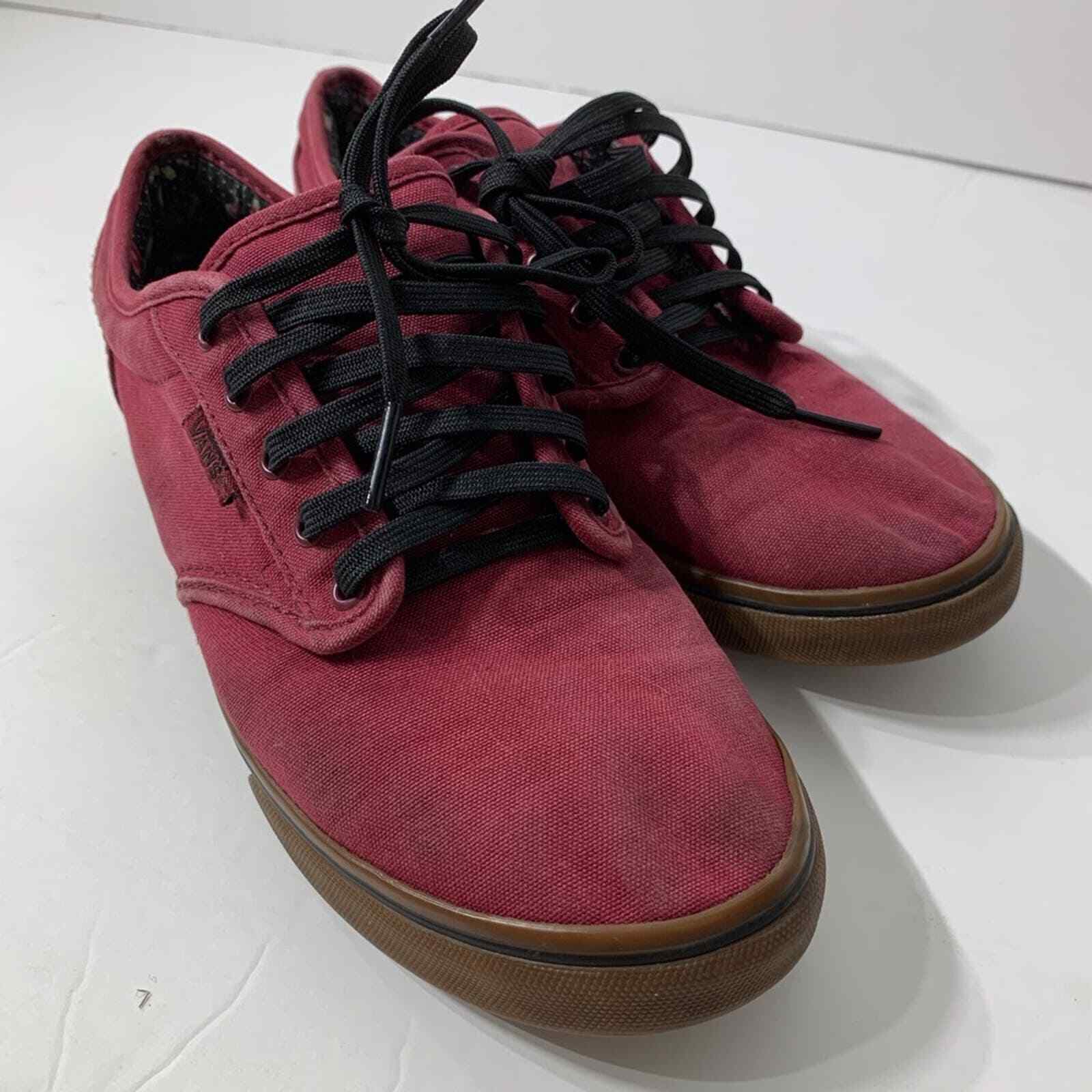 Vans Sneakers Cute and Comfy Burgundy and Black Size 8