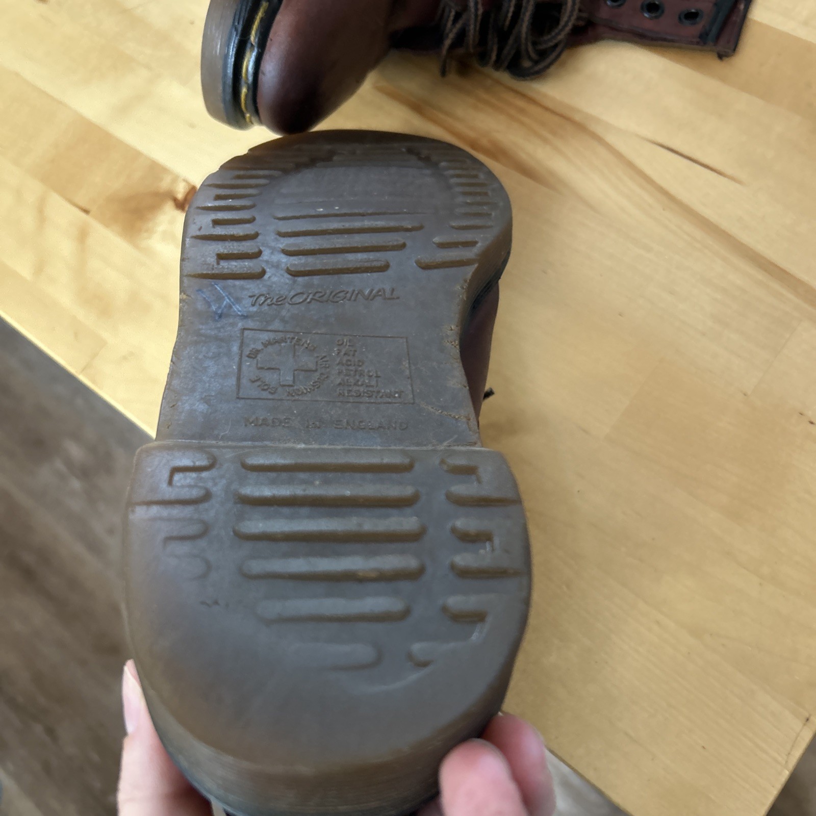 Dr. Martens Unisex Vintage 90s Made in England Boots Size 6 Mens/8 Womens Brown