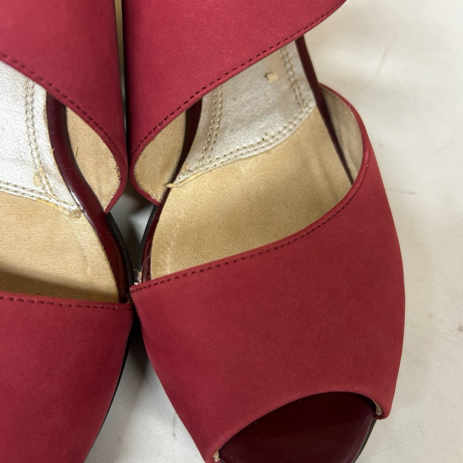 fitfit Women’s Open Toe Slingback Sandals Burgundy Size 24.0cm Comfort