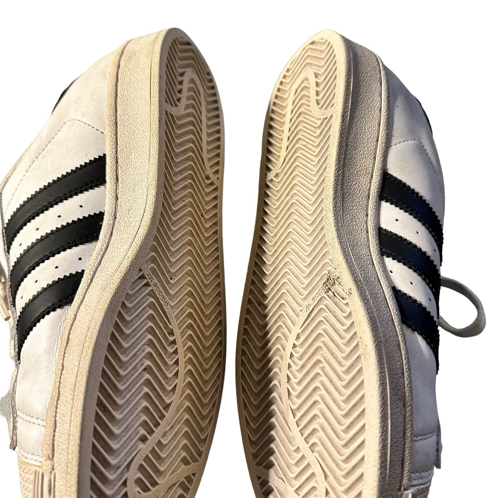 Adidas Athletic Sneakers Ultra Boost Gold Superstars 8.5 US White Black Low Top