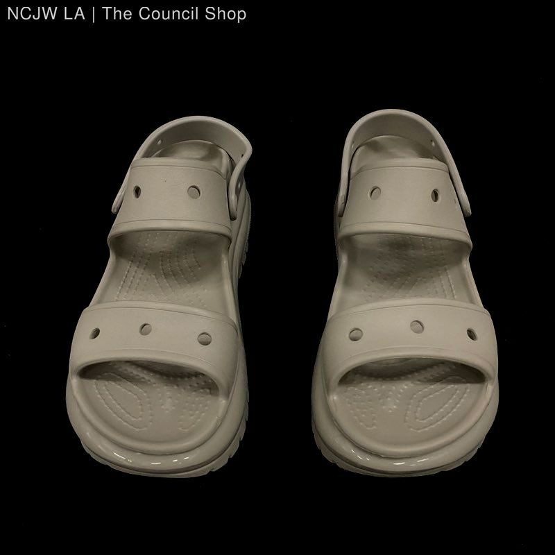 Crocs Classic Mega Crush Grey Platform Sandal Comfort Unisex Adults Size M9 W11