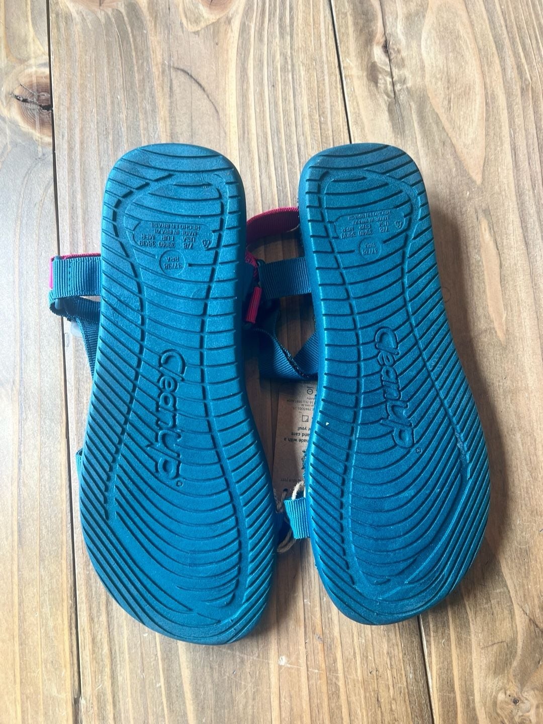 CleanUp PF2111 Papete Comp Women’s Teal and Pink Sport Sandals 7/8