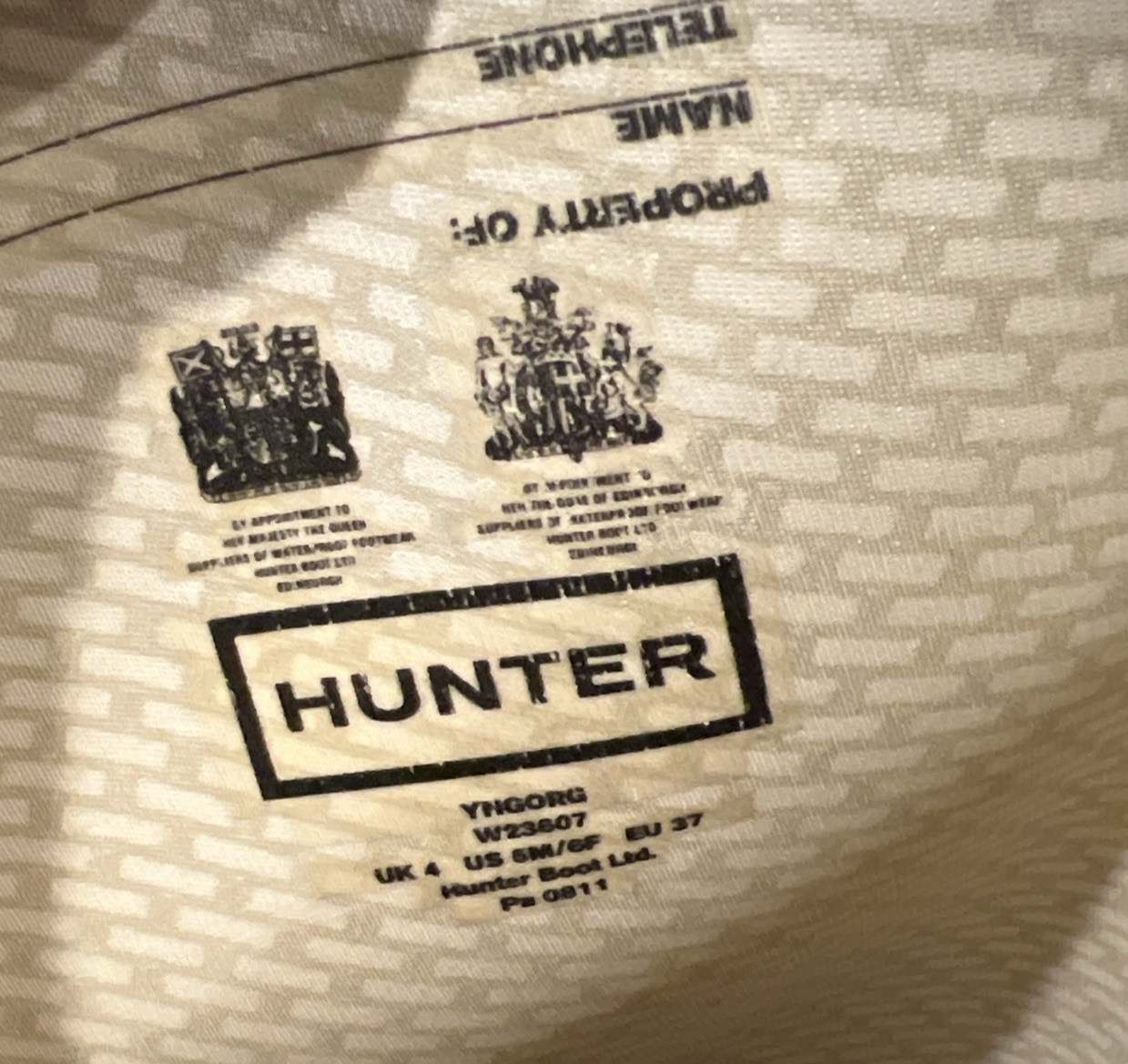 Hunter hohe Regenstiefel silber metallic Gummi Größe Size 5-6