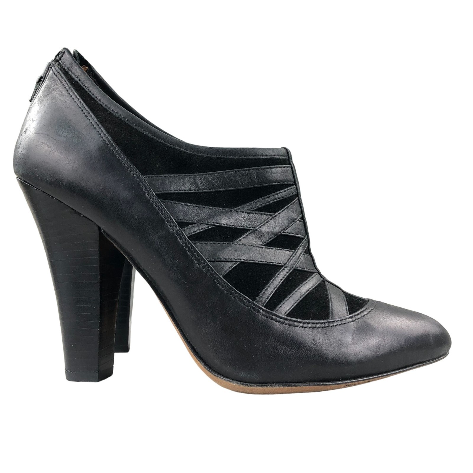 Modern Vintage Women’s Size 39 Lil Ro Black Leather Pointed Toe Ankle Booties