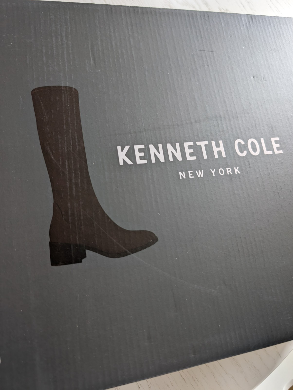New Kenneth Cole Women’s Tall Stanford Stretch Boot Vegan Brown Size 7.5 M NIB
