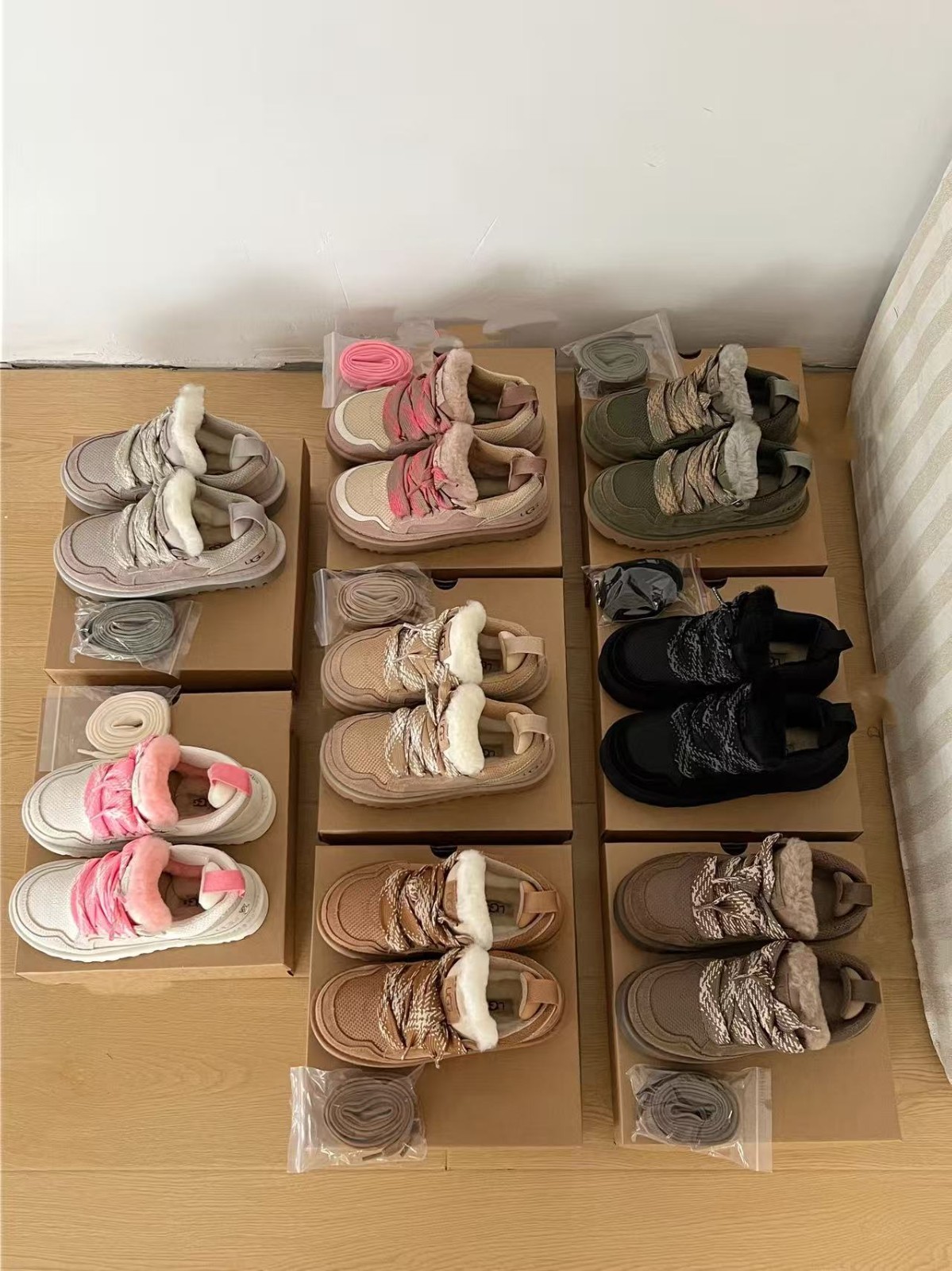 UGG Lowmel Sneakers Trainer Shoes Sheepskin Suede Casual Women Men New US4-US13