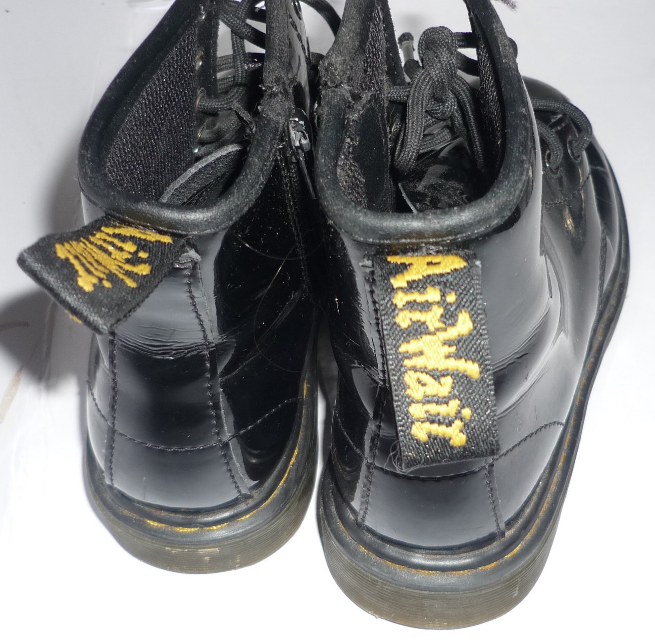 Dr. Martens 1460 J Junior Black Leather Lace Up Boots, Teens Size 2 US
