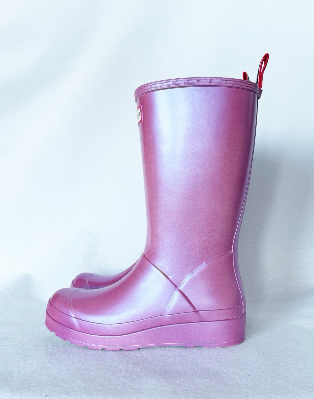 NEW Hunter Women’s Original Tall Play Top-Violet Pull Tab Rain Boots WFT2007NEB