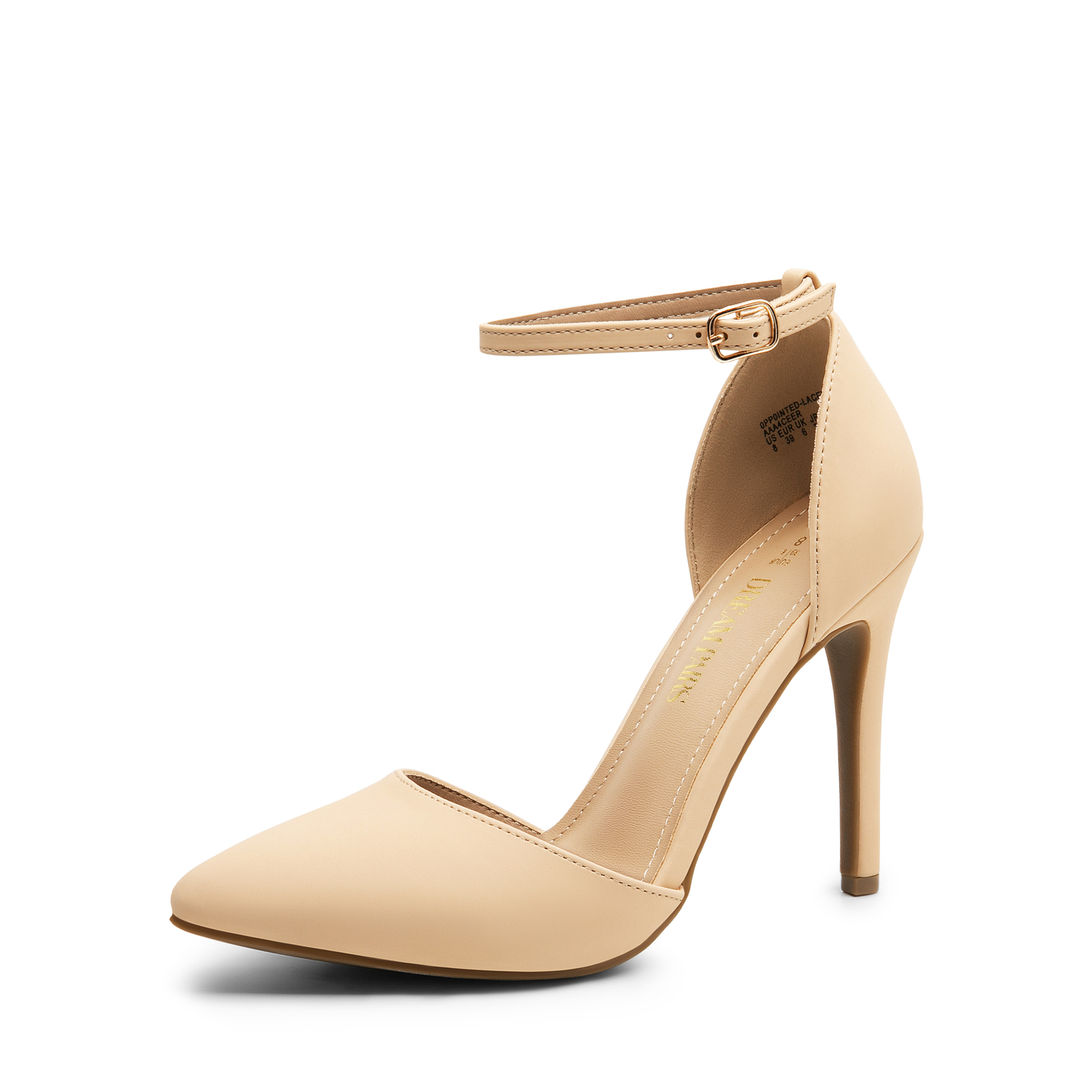 Women Pointed Toe Ankle Strap High Heel Stiletto Pumps Wedding Dress Pumps