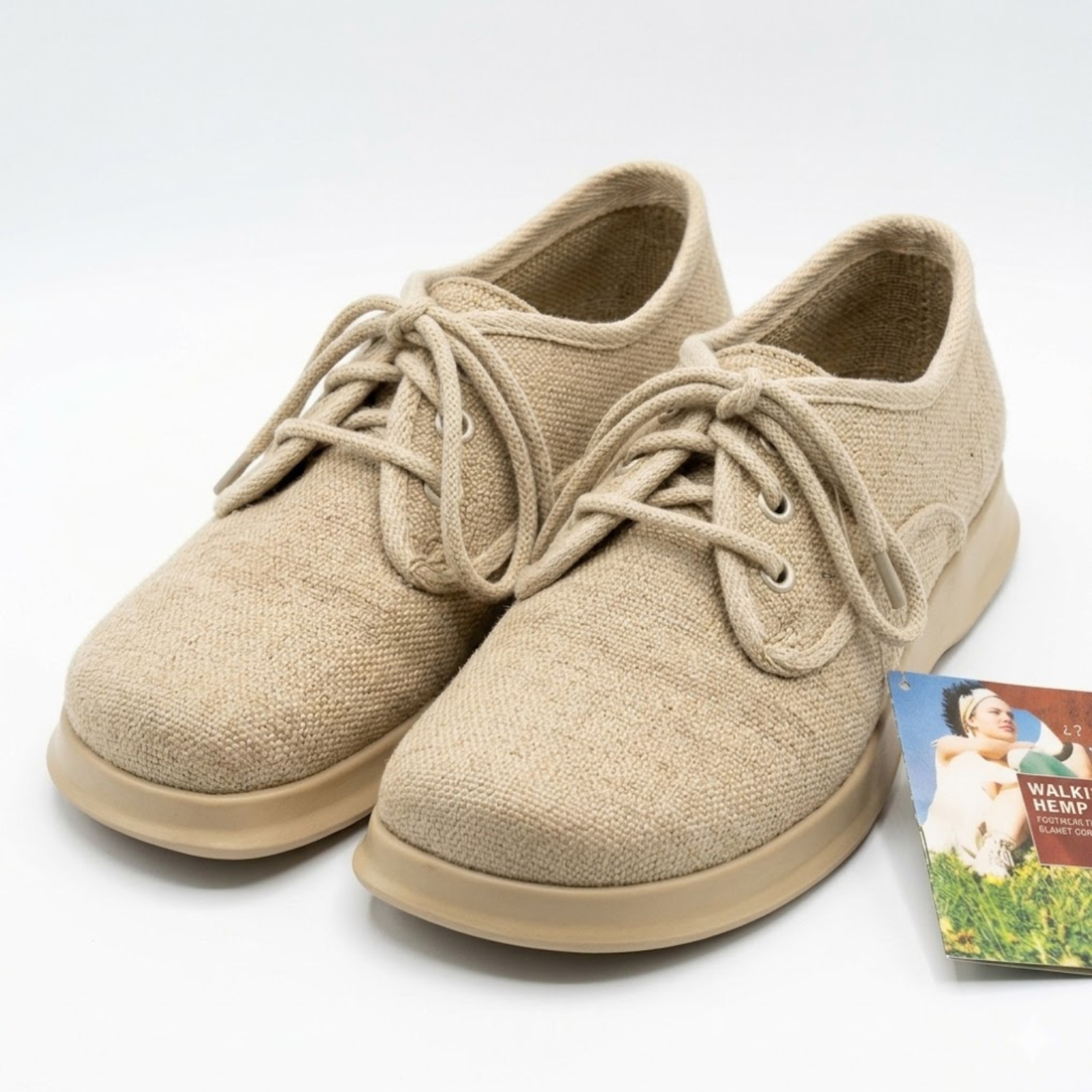 Ecolution Hemp Eco Friendly Oxford Shoes Womens 5 Natural Vegan Sustainable