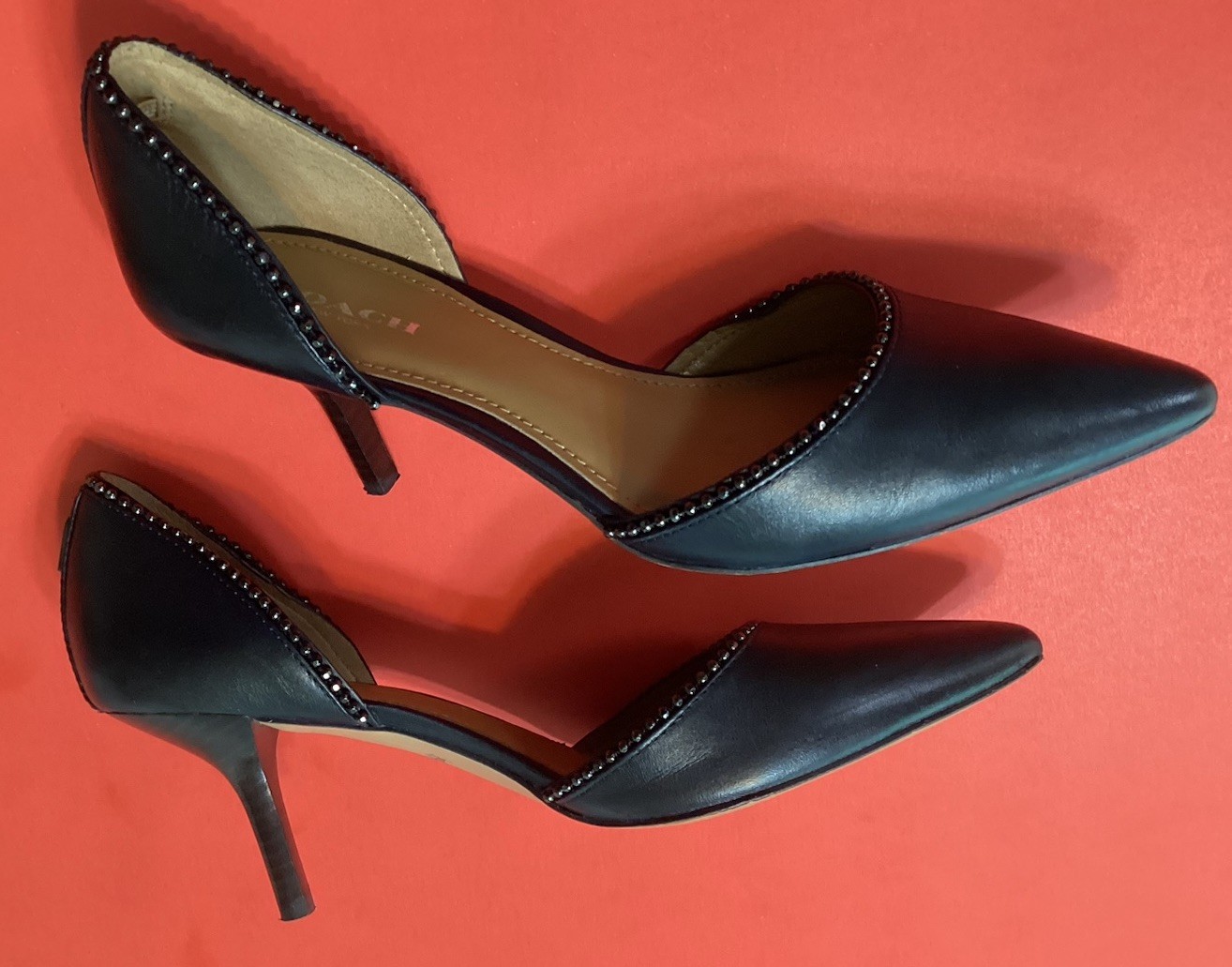 * Coach Blossom Women’s 6 B Semi Matte Calf pumps Black