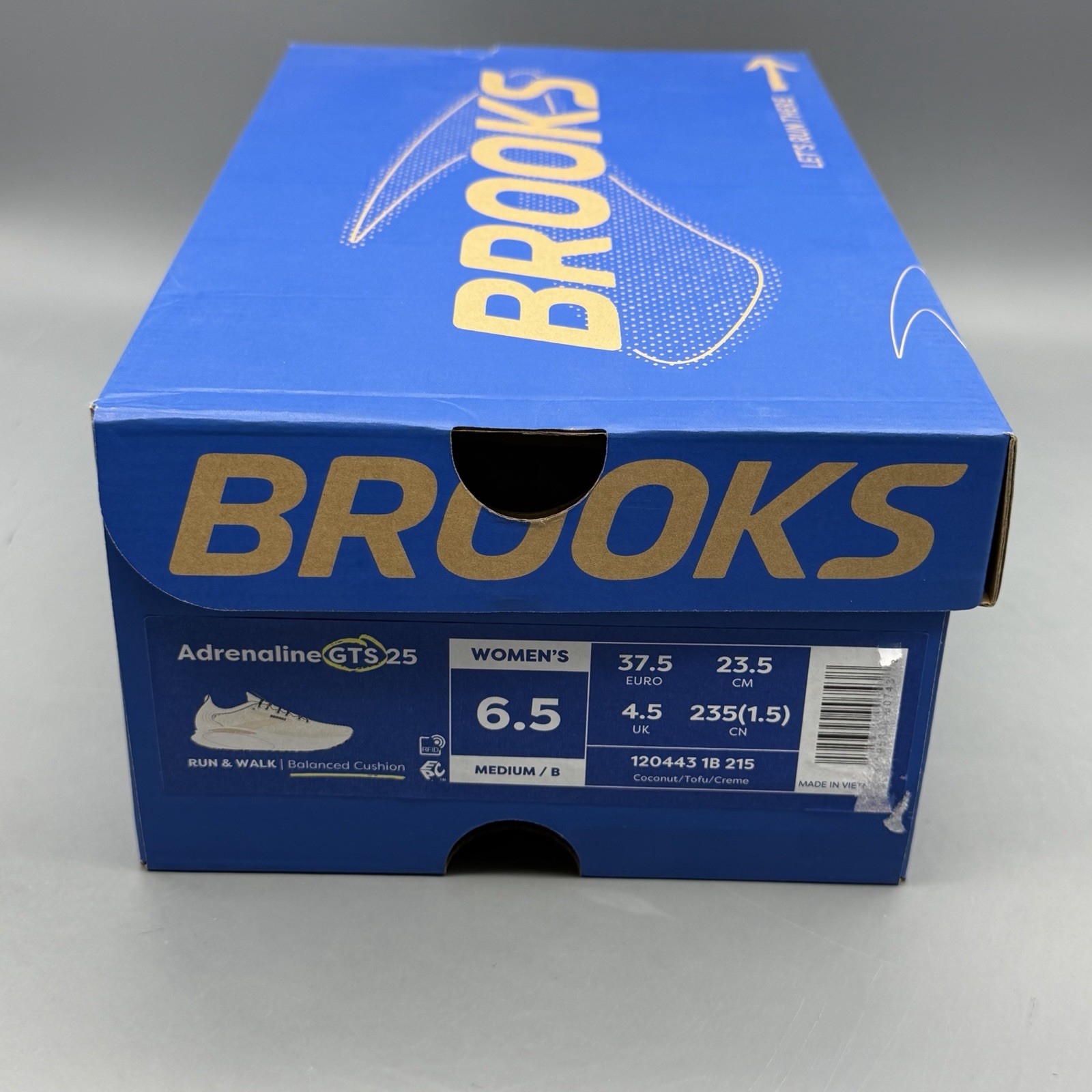 Brooks Adrenaline GTS 25 Women’s 6.5 Running Walking Shoes Coconut Crème Leopard