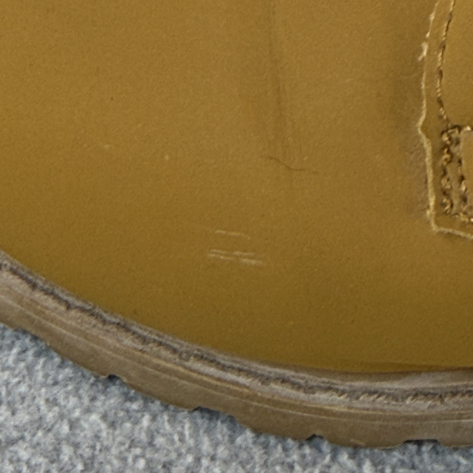 Hiking Work Boots Tan Vegan Leather Women Lace Up Size 8M Charlotte Russe