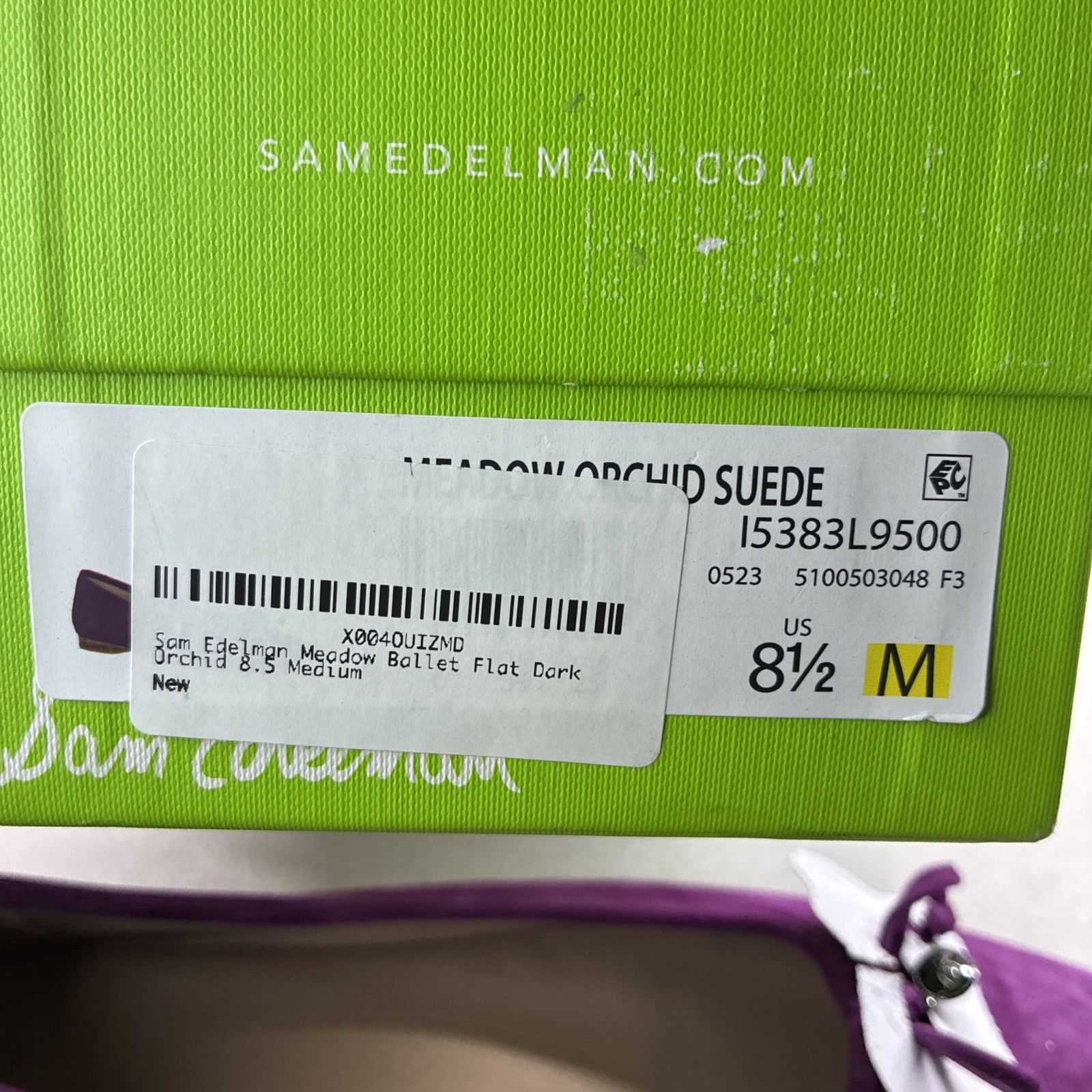 Sam Edelman Meadow Dark Orchid I5383L9500 Women’s Size 8.5 Medium New With Box