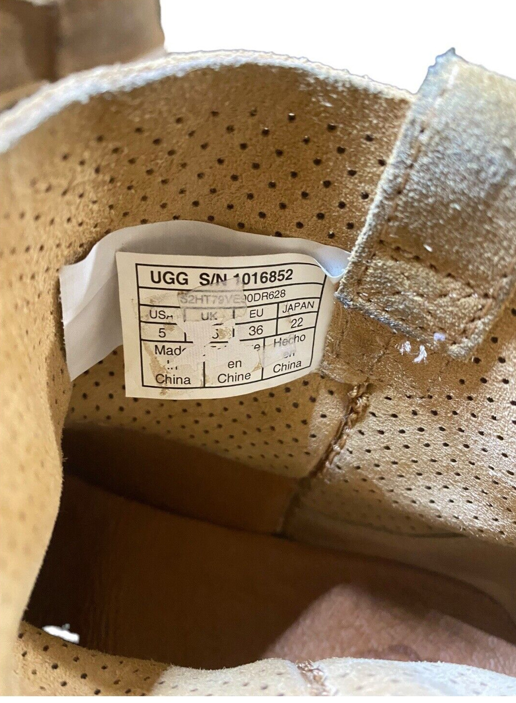 Ugg Australia Classic Unlined Mini Perf Boots Chestnut Brown Size 5