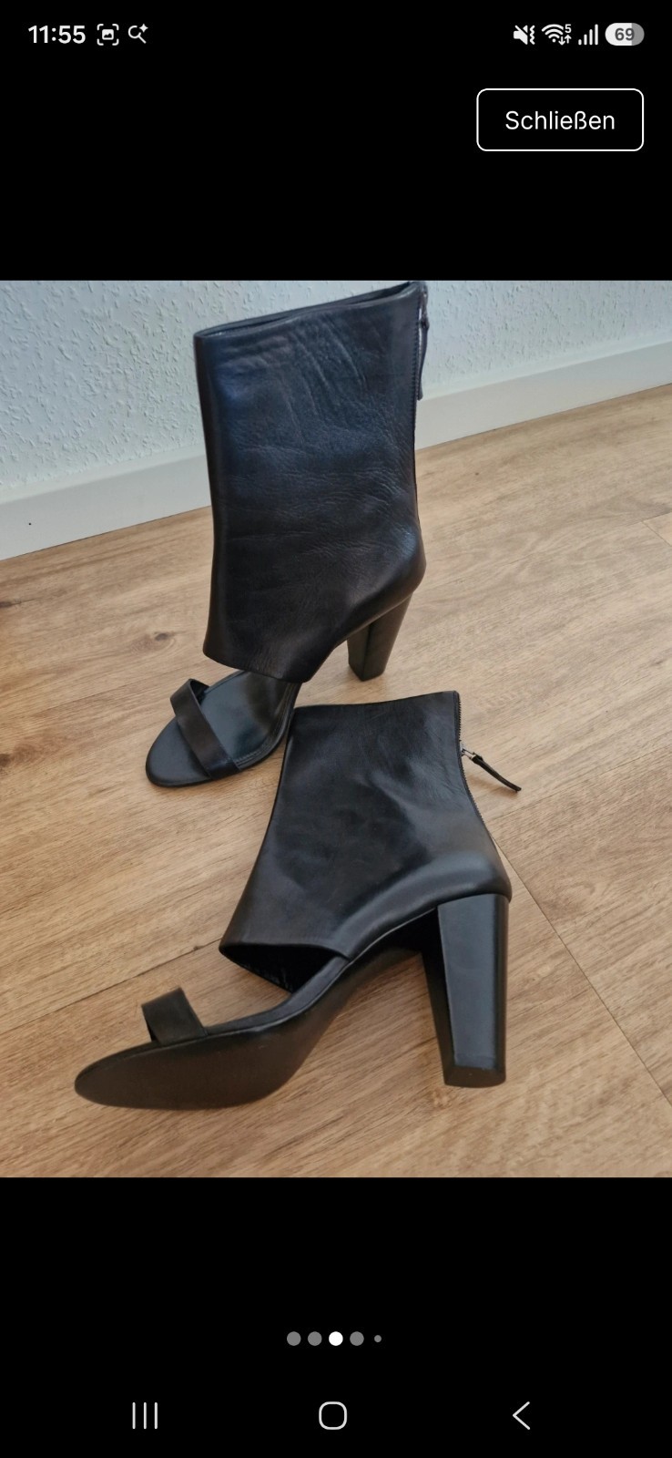 ilaria nistri genuine lambskin ankle boot black 41 new